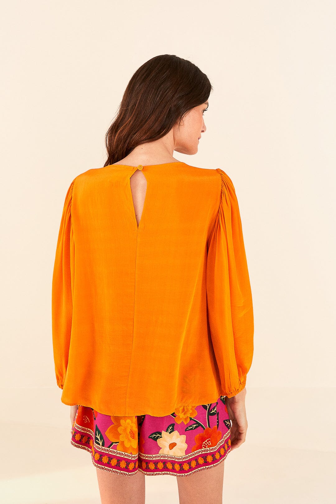 Farm Rio Orange Lace Blouse
