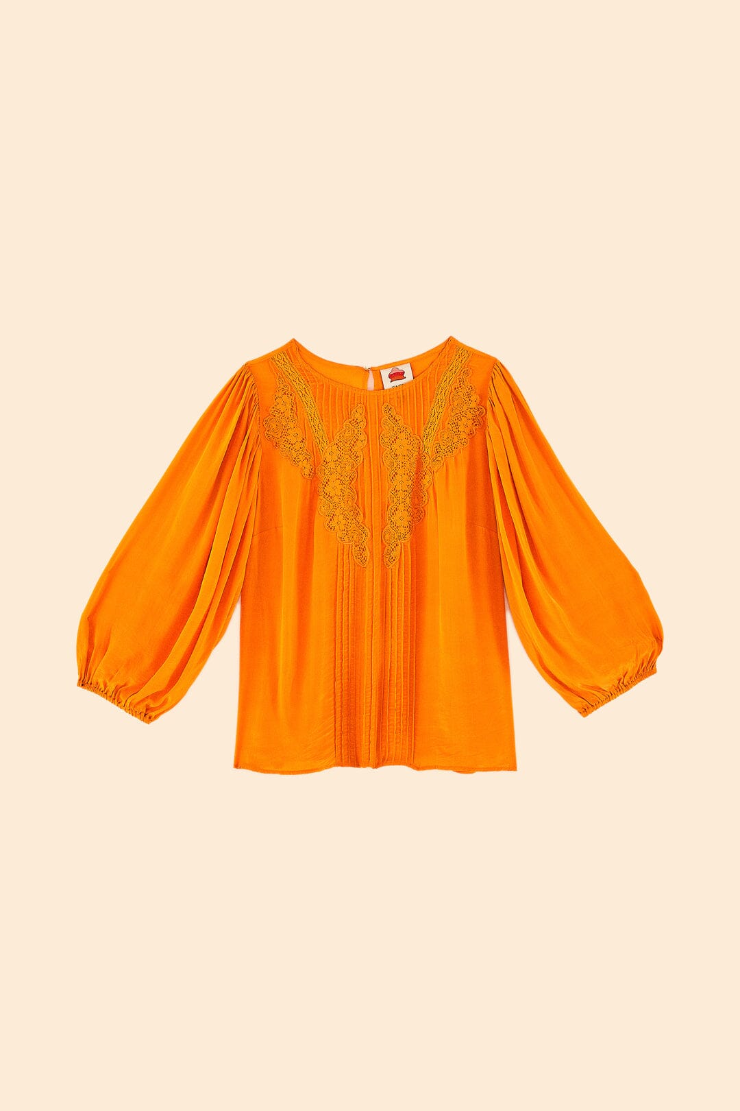 Farm Rio Orange Lace Blouse
