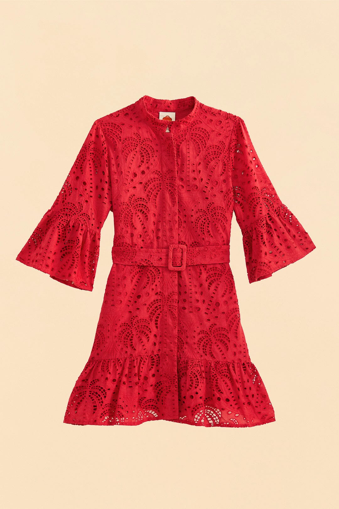 Farm Rio Red Palm Tree Mini Dress