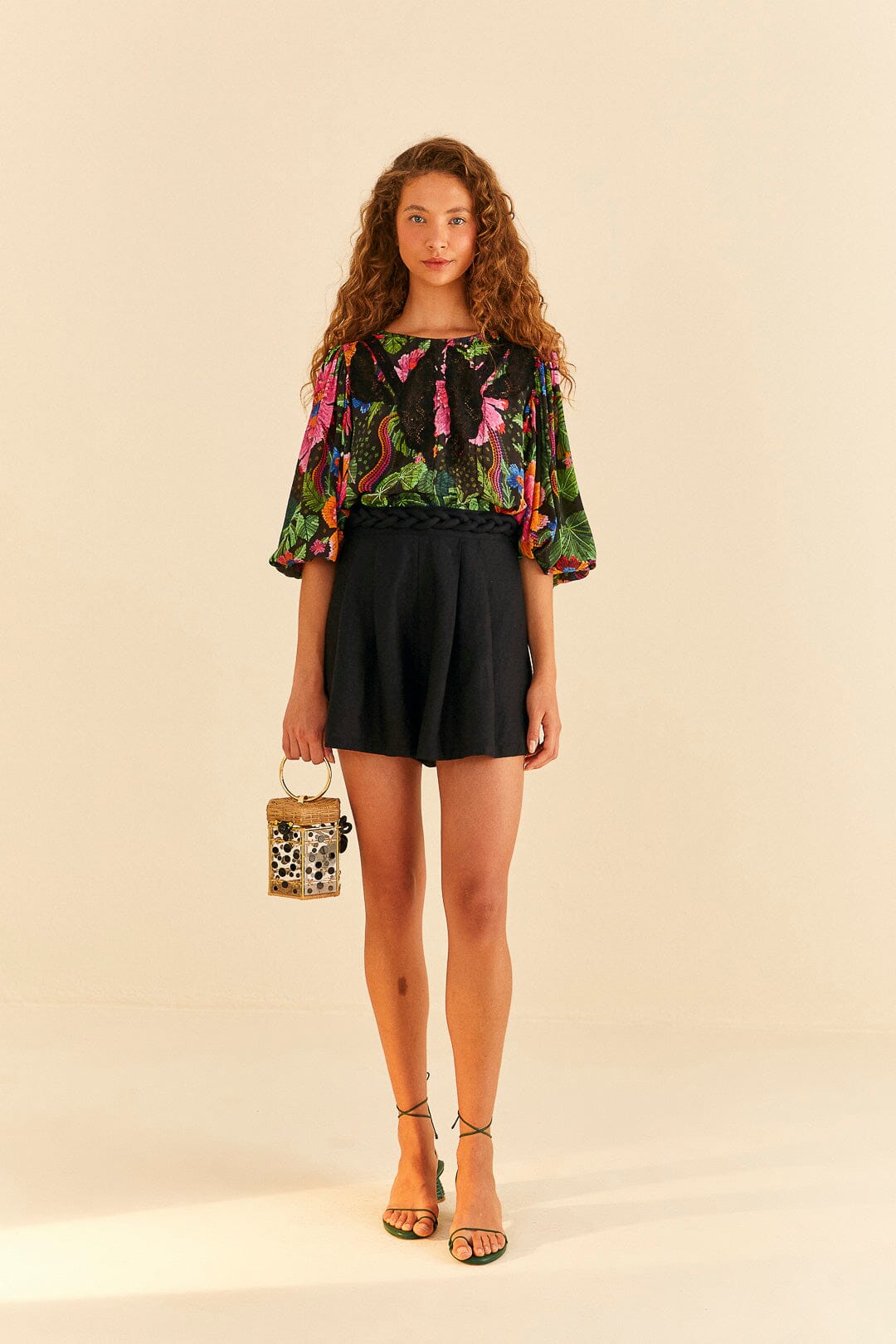 Farm Rio Black Shorts