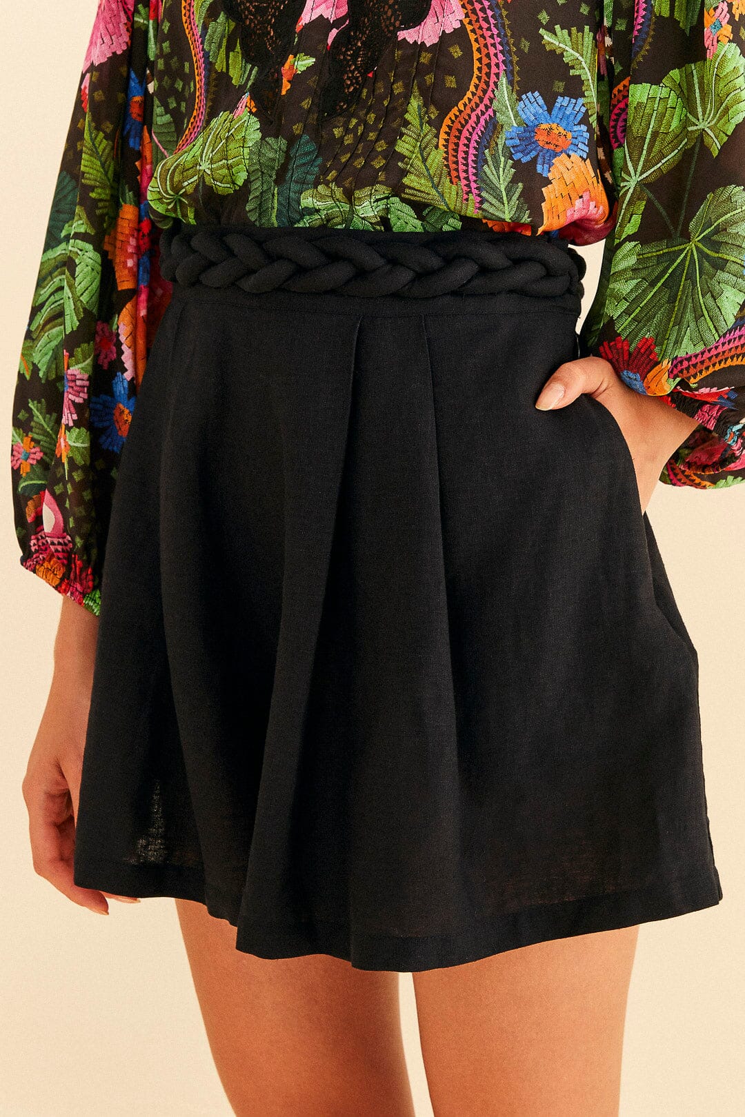 Farm Rio Black Shorts