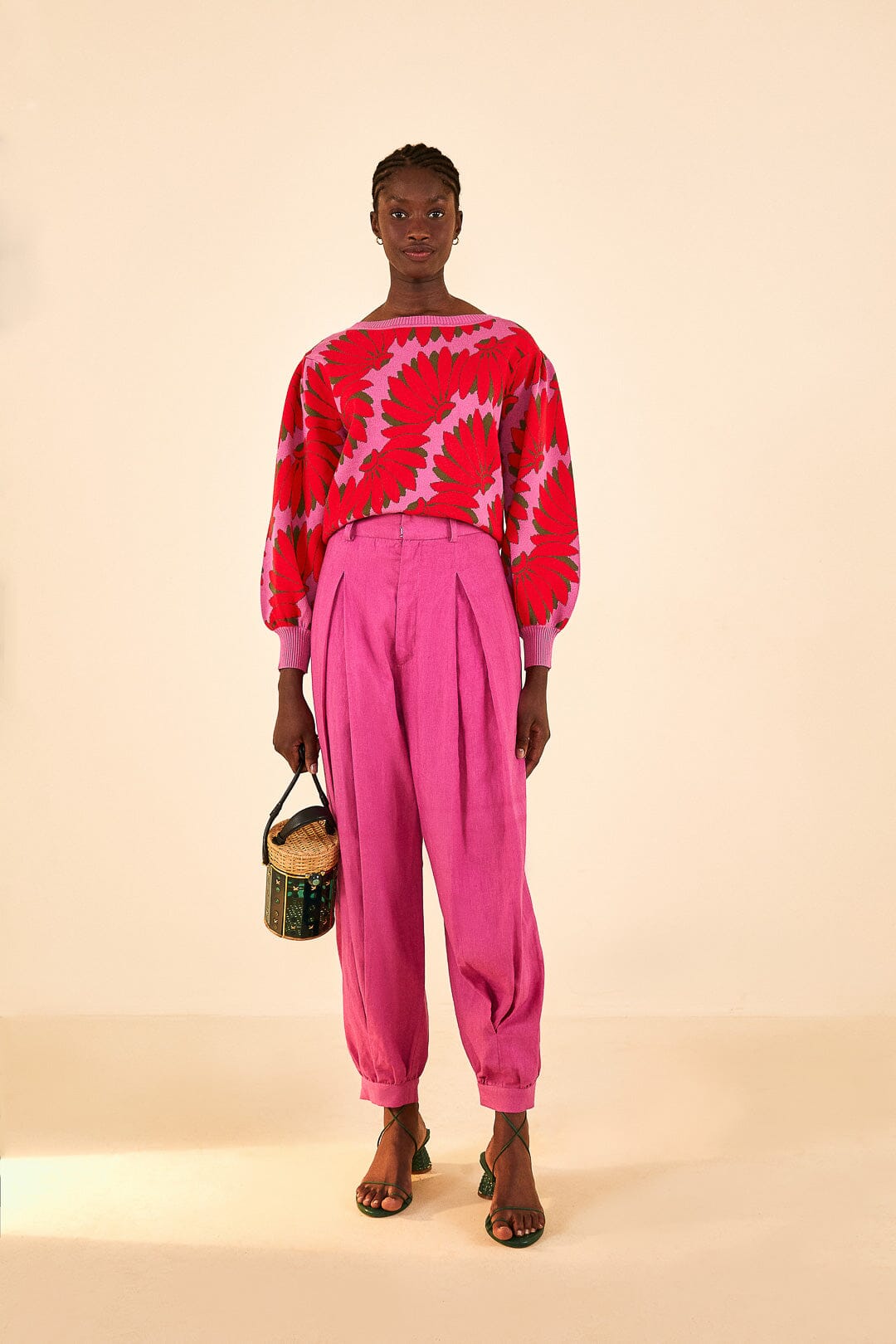Farm Rio Pink Copacabana Knit Sweater