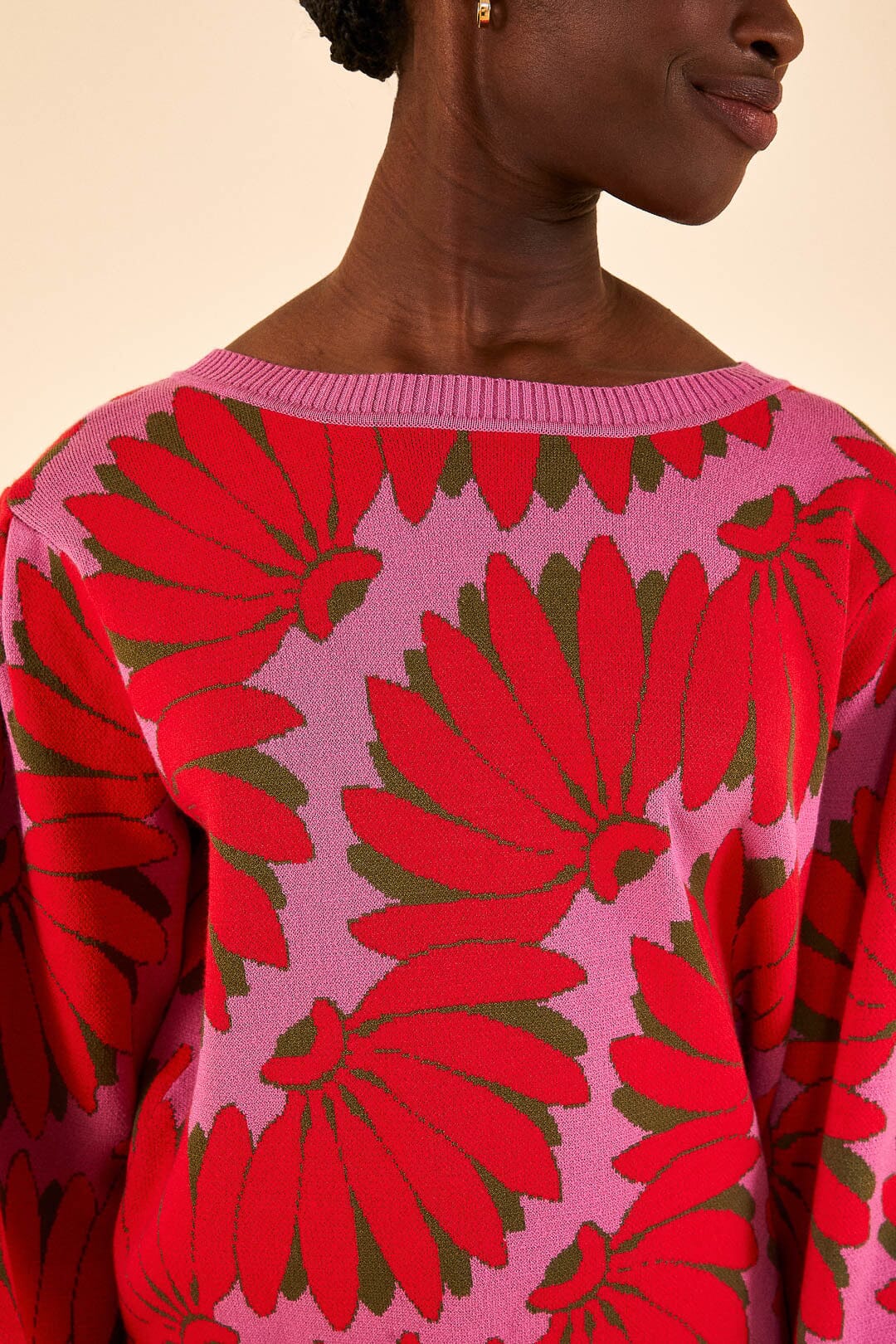 Farm Rio Pink Copacabana Knit Sweater