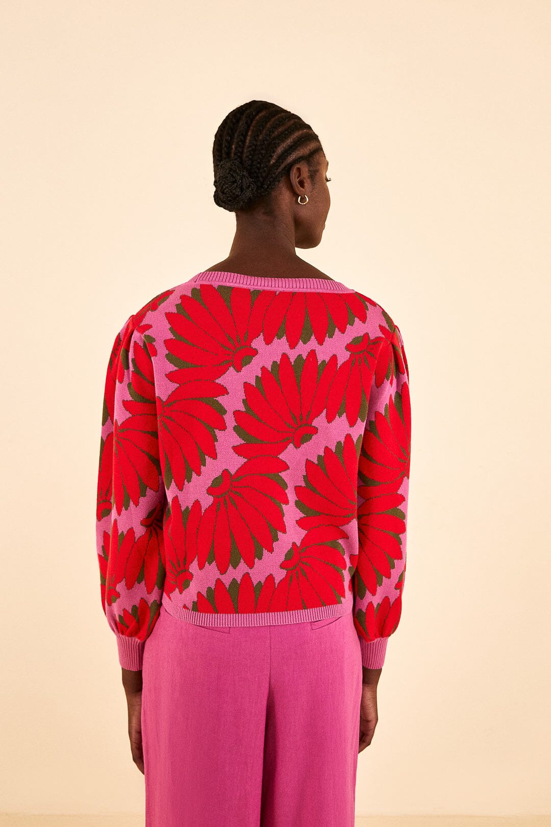 Farm Rio Pink Copacabana Knit Sweater