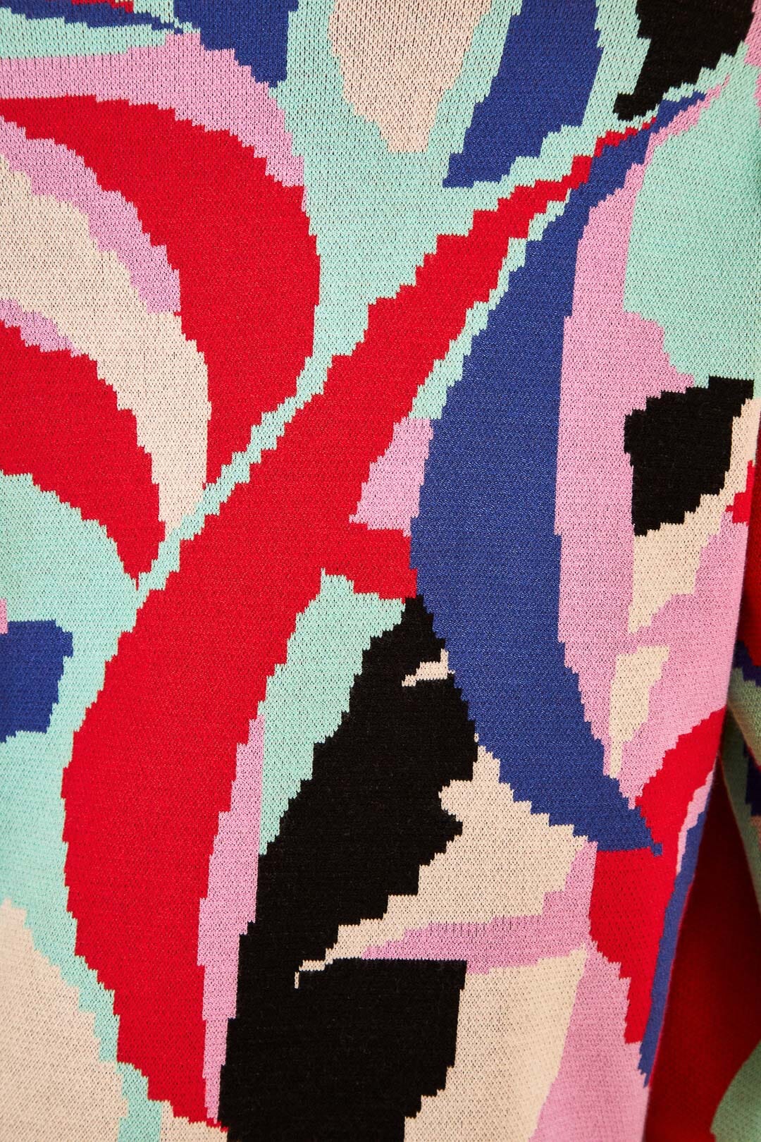 Farm Rio Colorful Monstera Knit Sweater