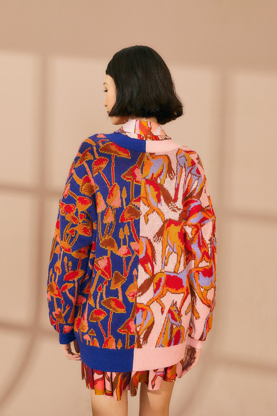 Farm Rio Mixed Mushrooms Knit Cardigan
