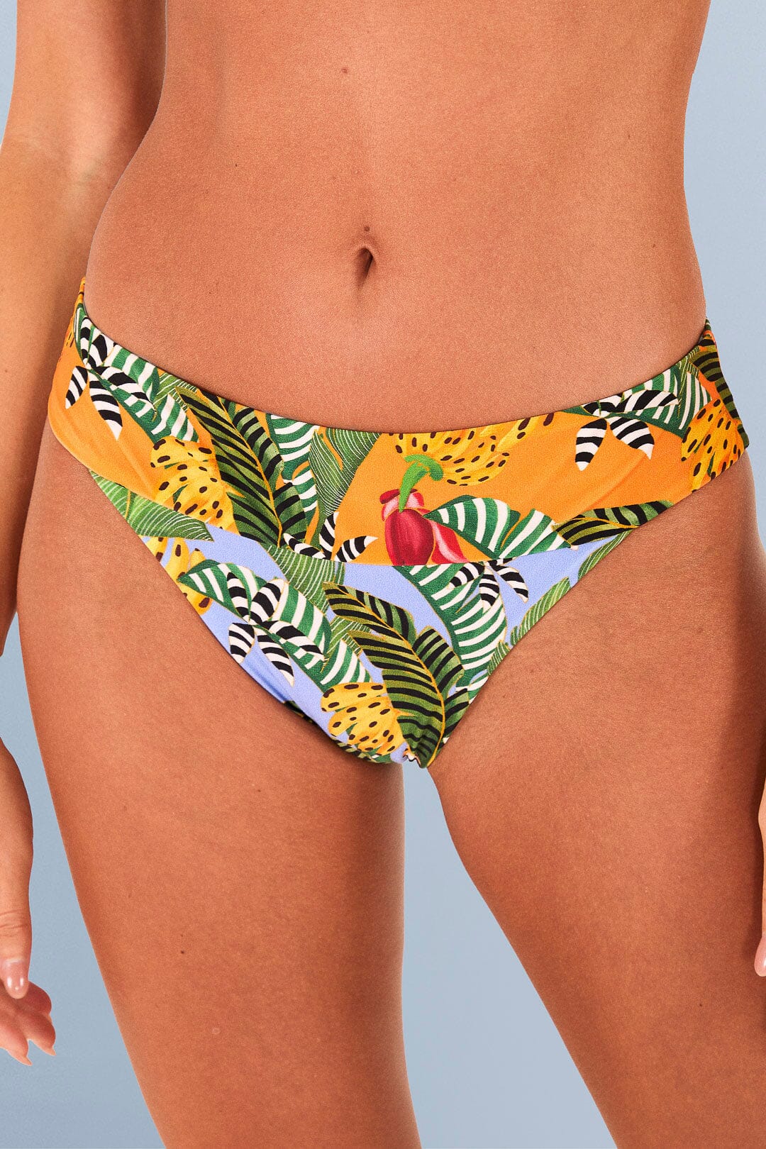 Farm Rio Striped Bananas Full Bikini Bottom