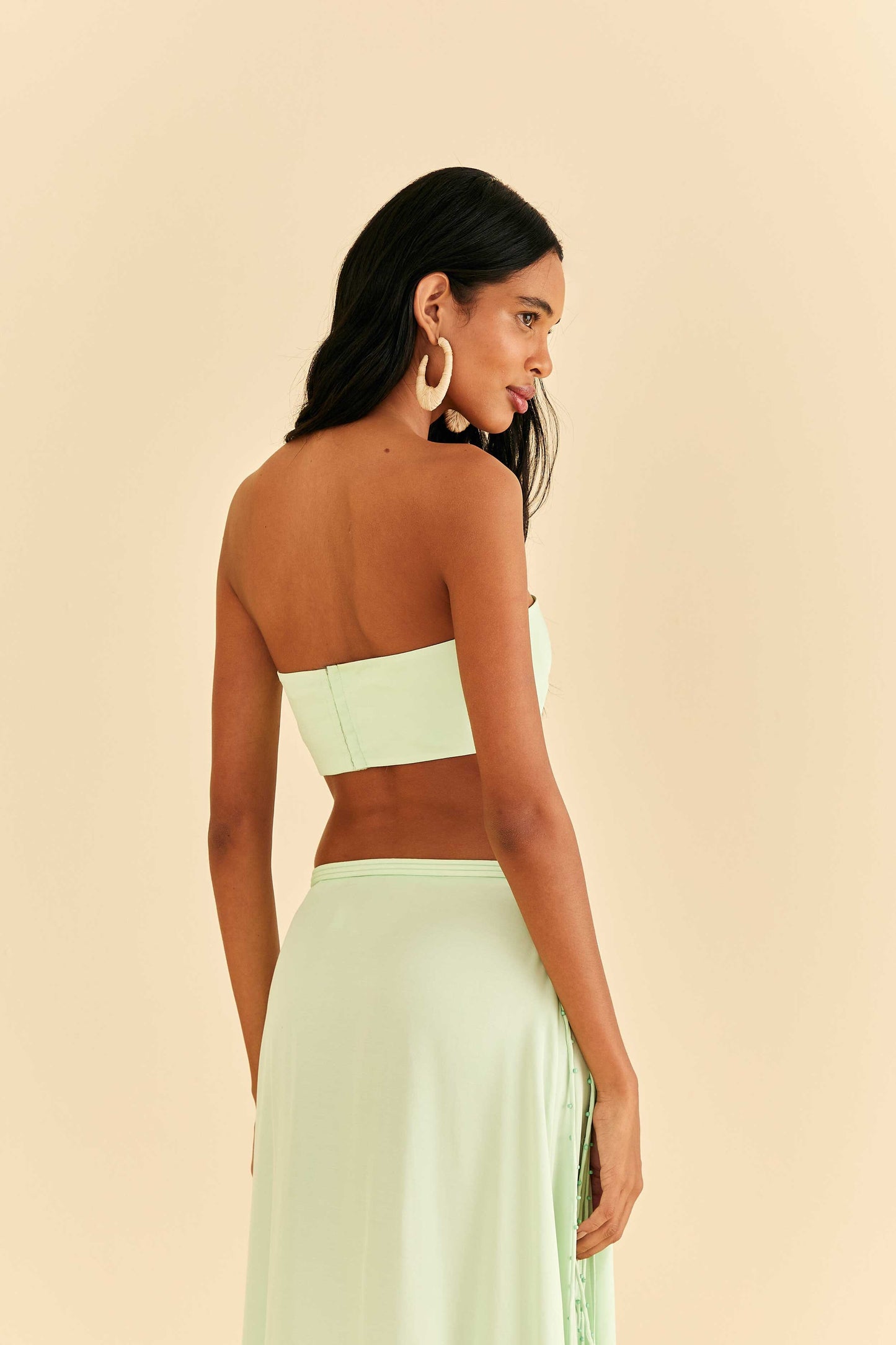Farm Rio Mint Sleeveless Crop Top