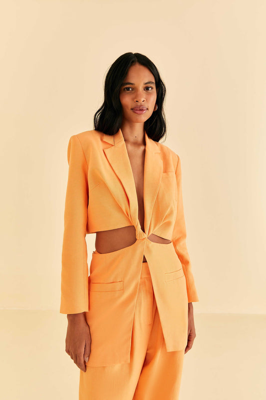 Farm Rio Peach Cut Out Blazer