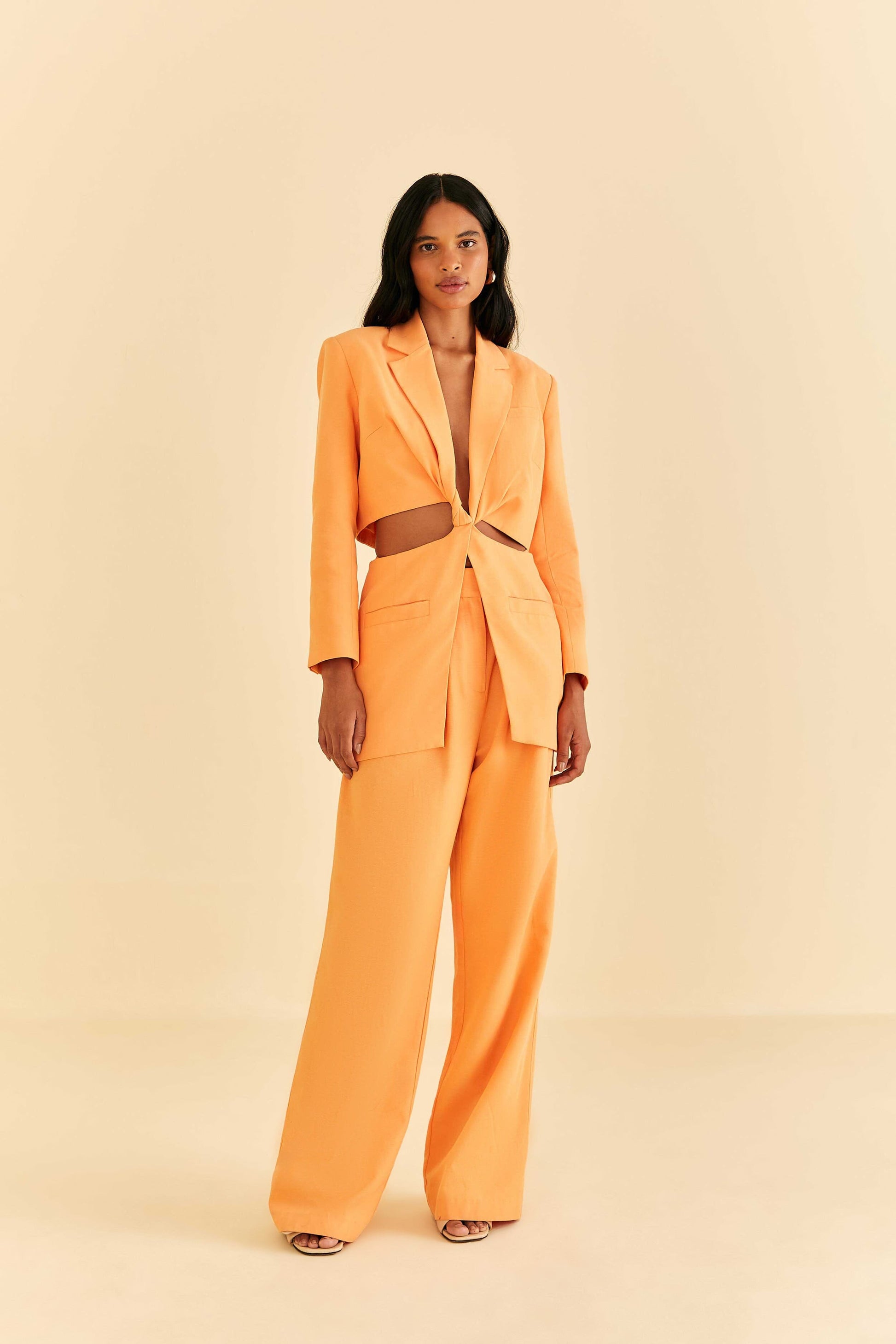 Farm Rio Peach Cut Out Blazer