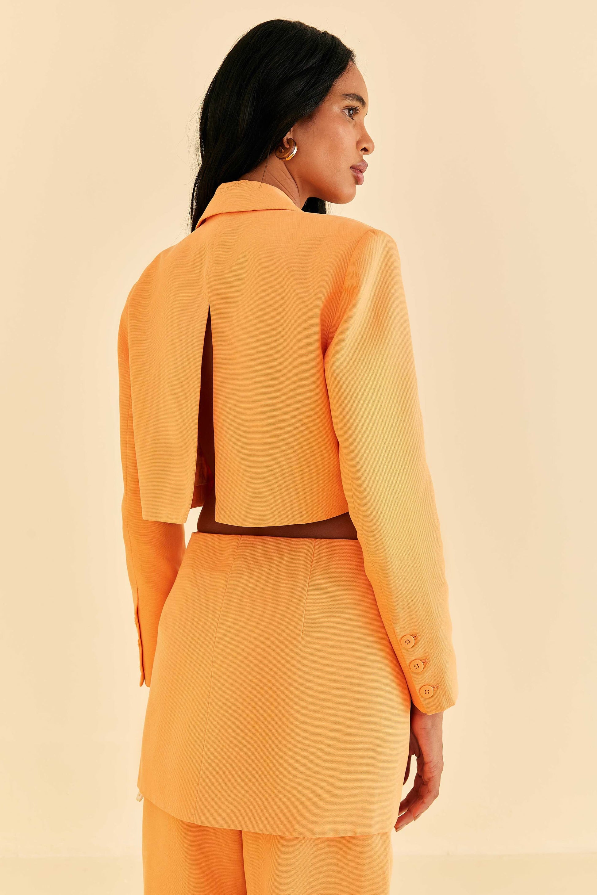 Farm Rio Peach Cut Out Blazer