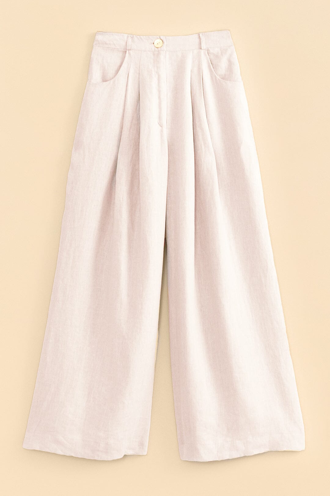Farm Rio Off-White High Waist Pants
