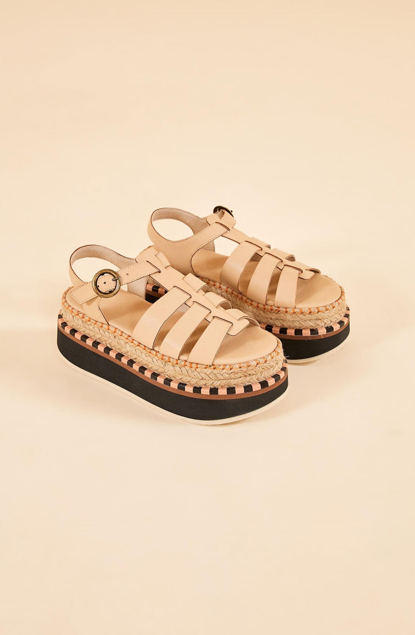 Farm Rio Beige Espadrille Platform Sandal