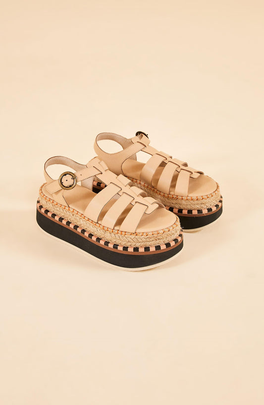 Farm Rio Beige Espadrille Platform Sandal