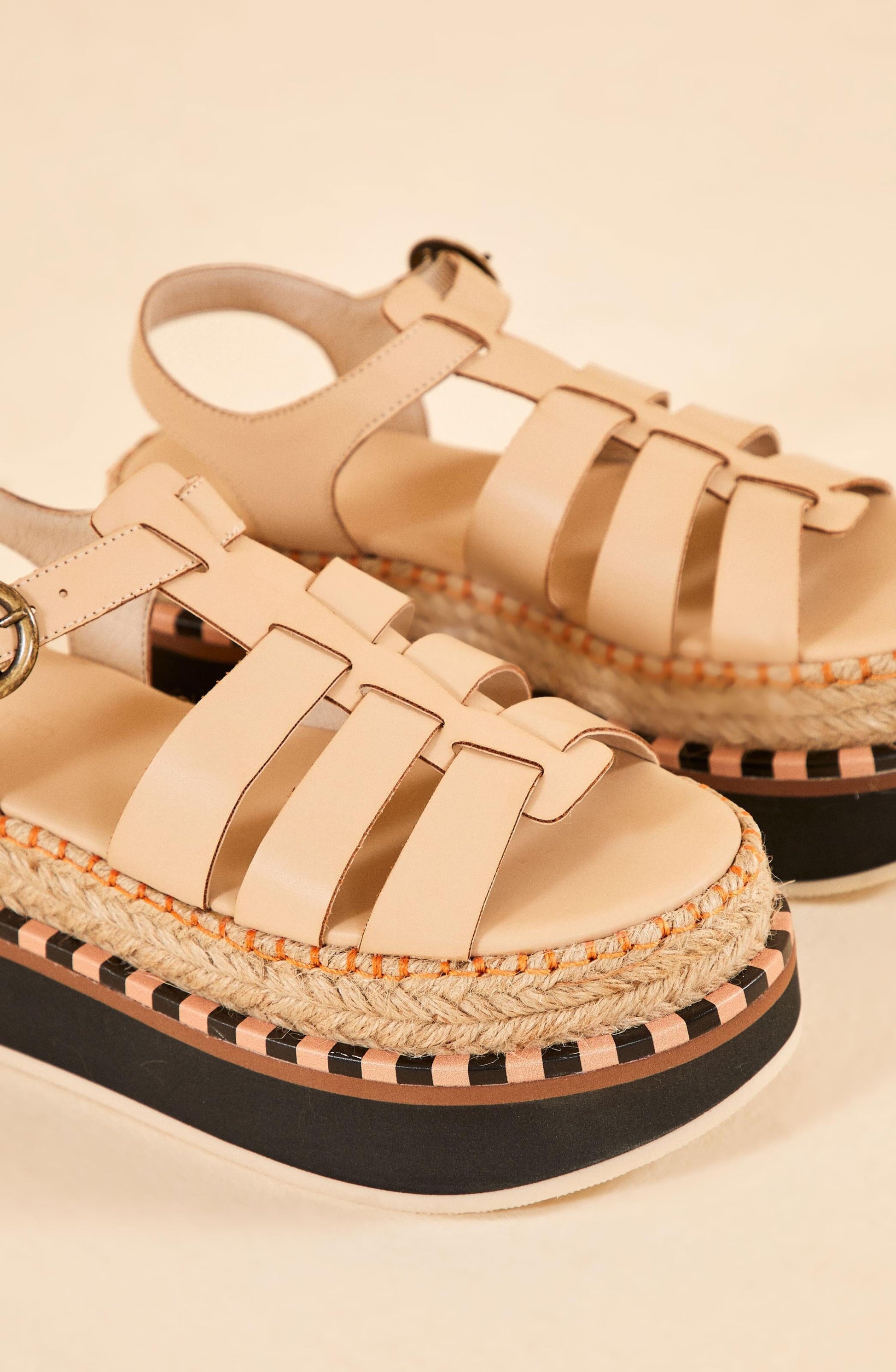 Farm Rio Beige Espadrille Platform Sandal