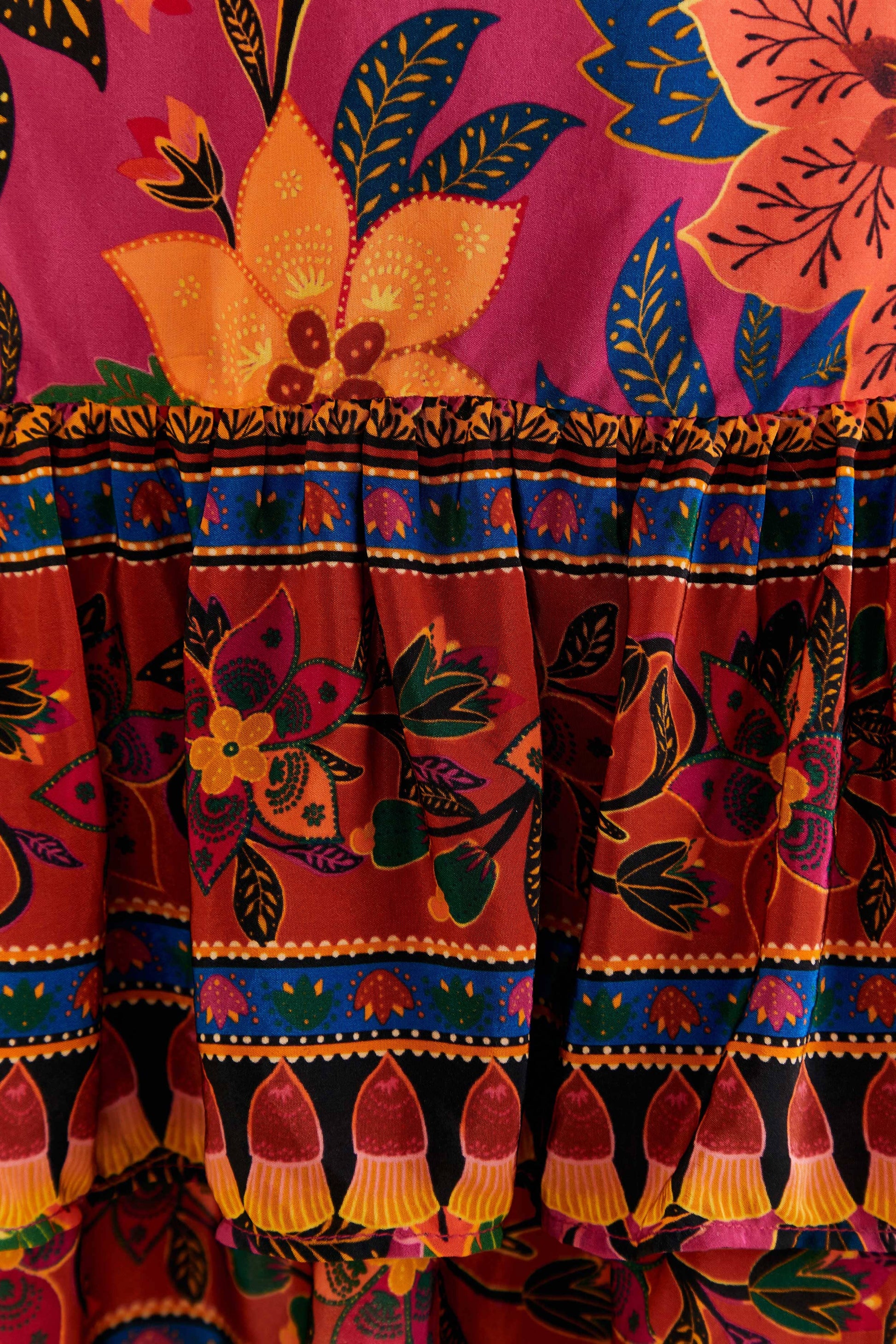 Farm Rio Pink Tropical Tapestry Mini Skirt