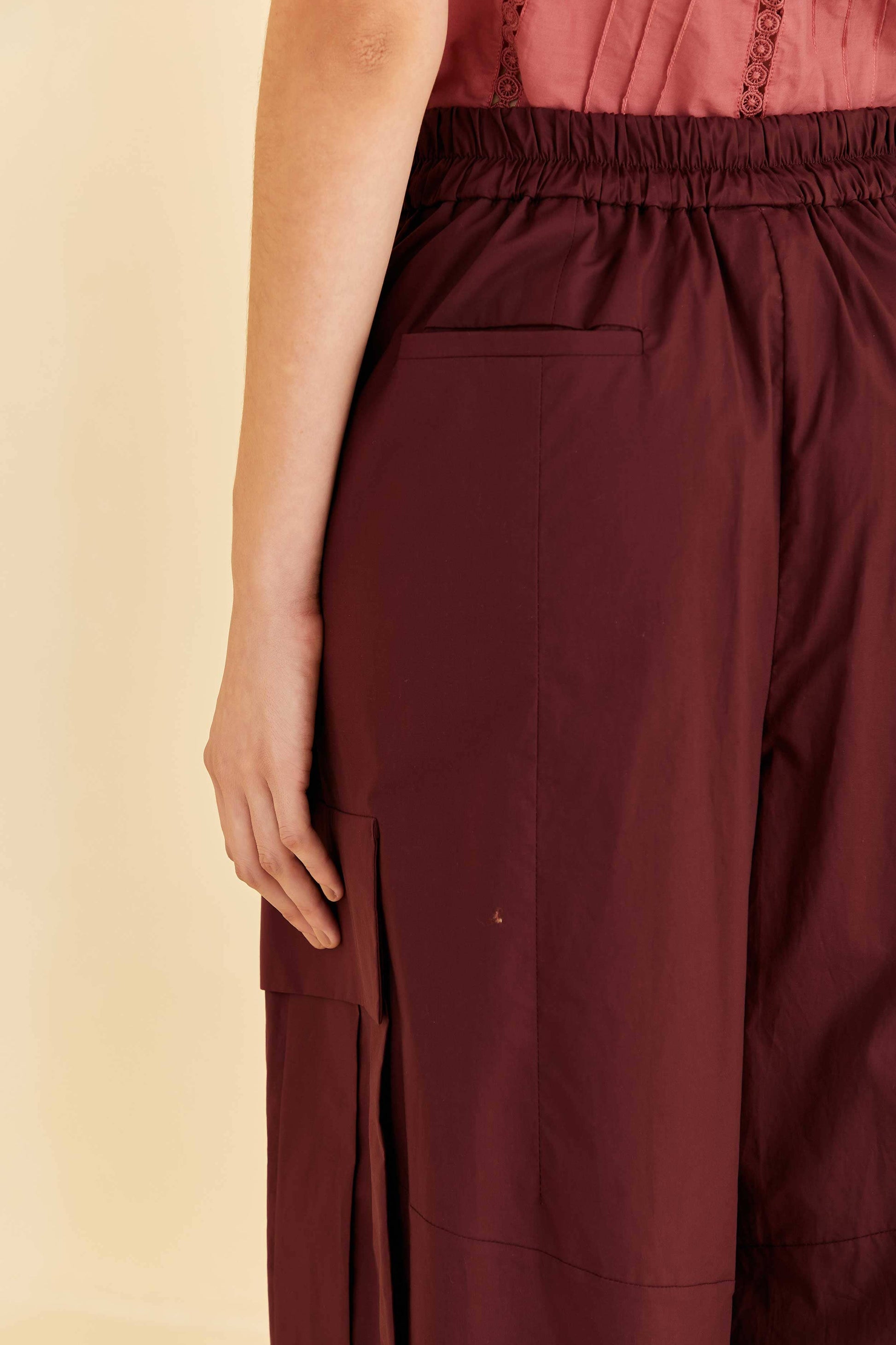 Farm Rio Blush Organic Cotton Cargo Pants