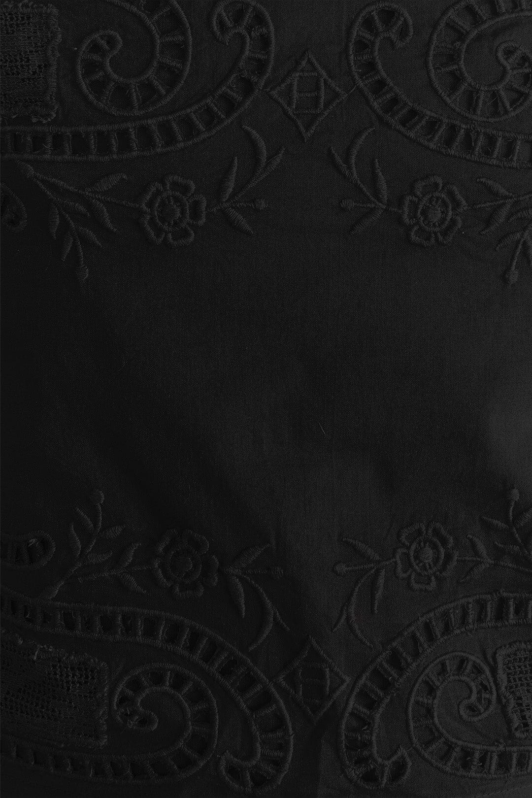 Farm Rio Black Embroidered Blouse