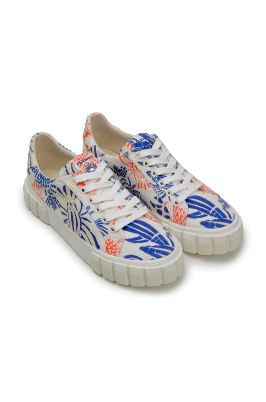 Farm Rio Off-White Lobsters Flatform Sneaker