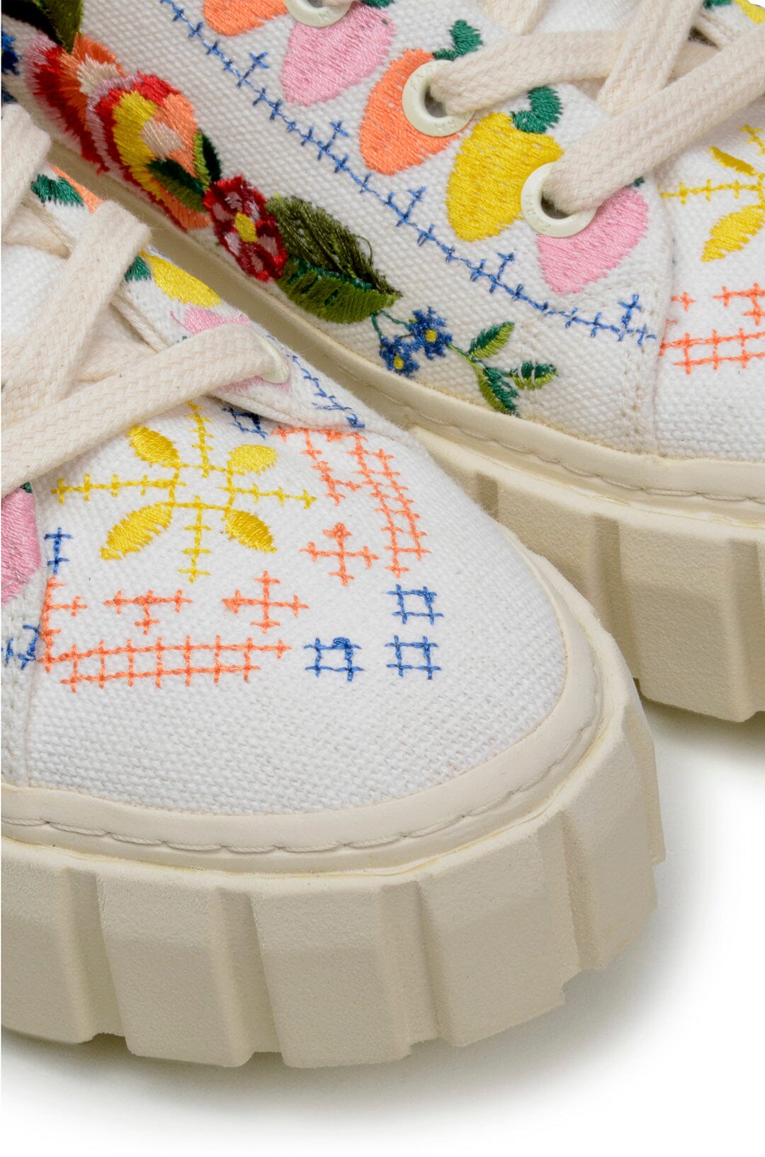 Farm Rio Off White Tropical Romance High Top Sneaker