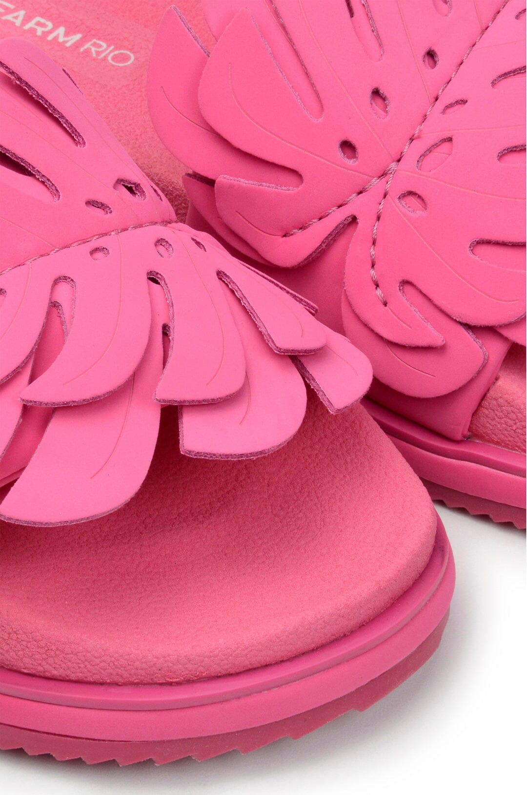 Farm Rio Pink Monstera Anatomic Slide Sandal