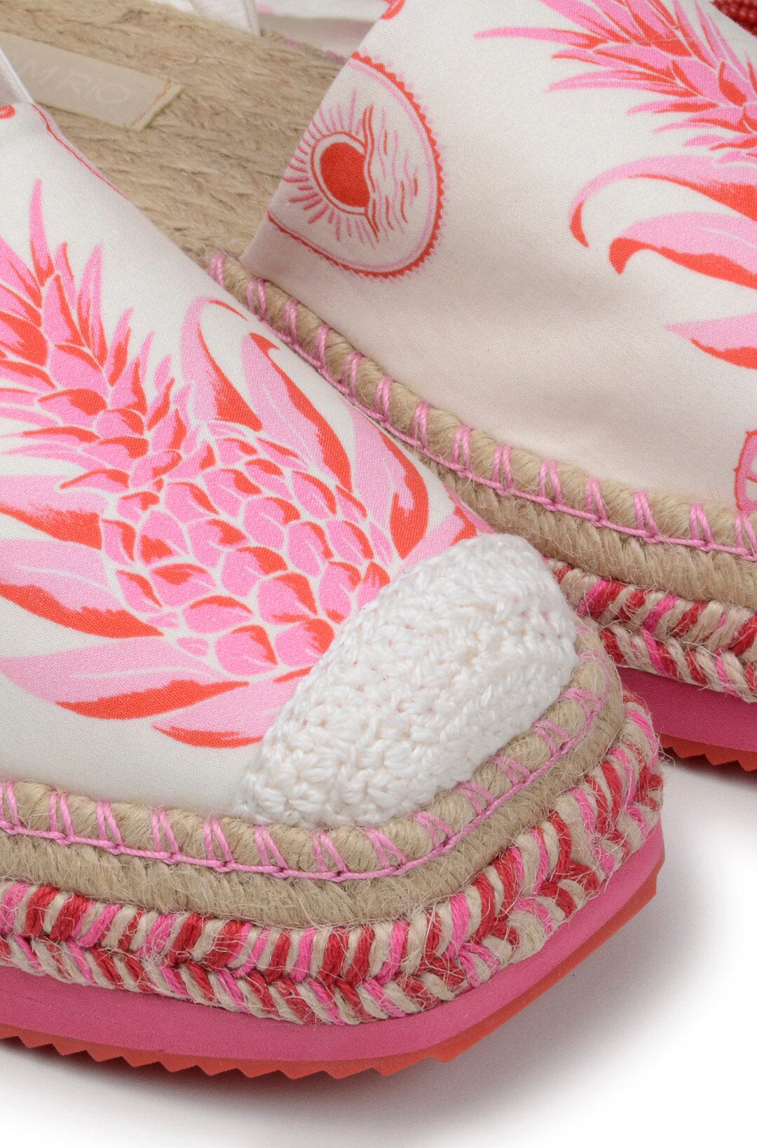 Farm Rio Pink Fruit Juice Espadrille Platform Sandal