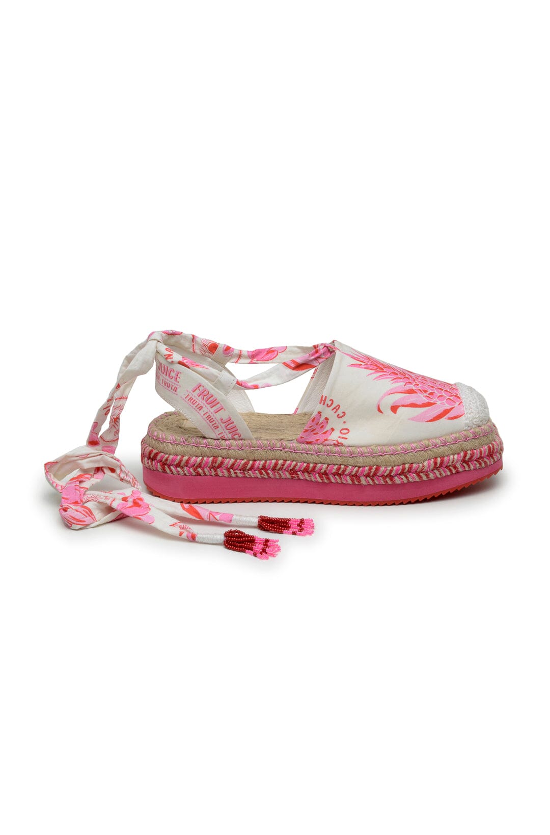 Farm Rio Pink Fruit Juice Espadrille Platform Sandal