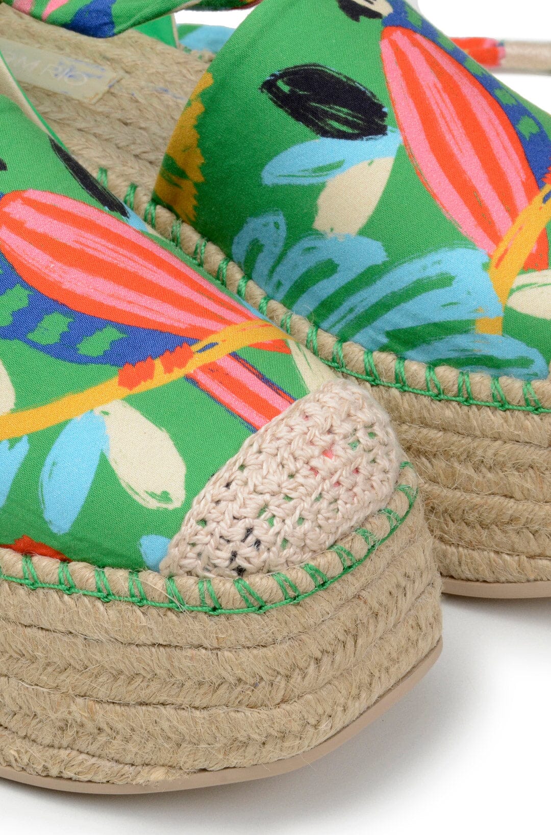 Farm Rio Green Forest Birds Espadrille Platform Sandal
