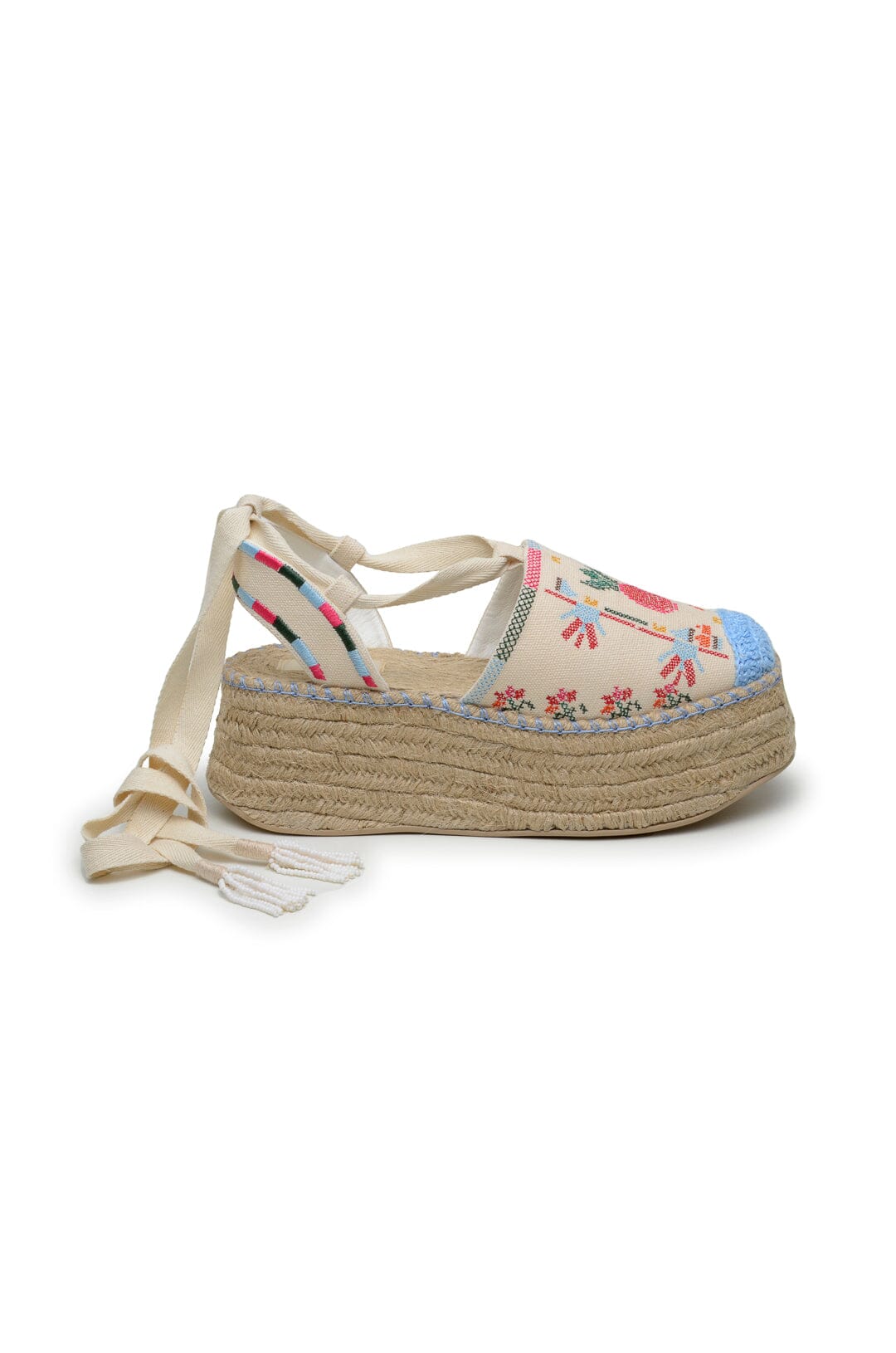 Farm Rio Off White Paradise Espadrille Platform Sandal