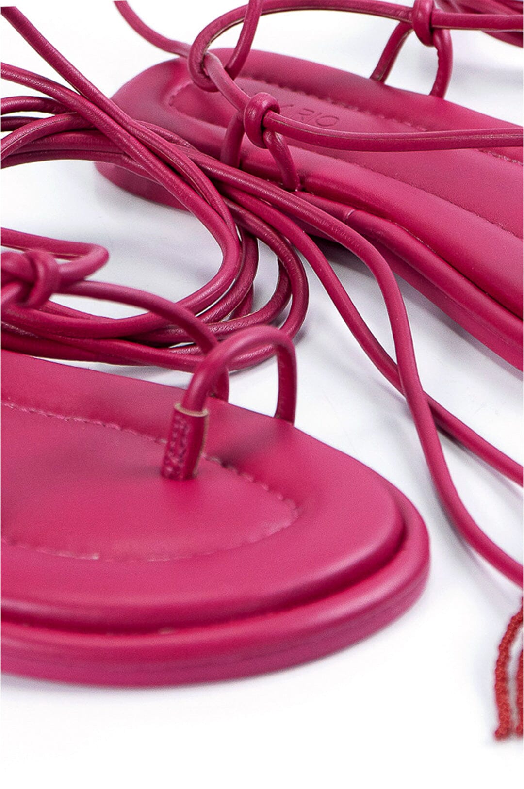 Farm Rio Pink Lace Up Flat Sandal