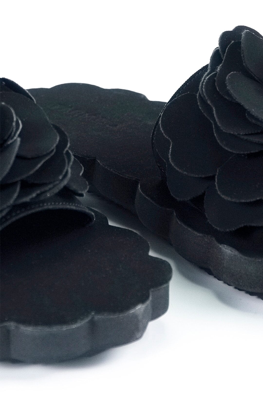 Farm Rio Black Flower Cloud Slide Sandal
