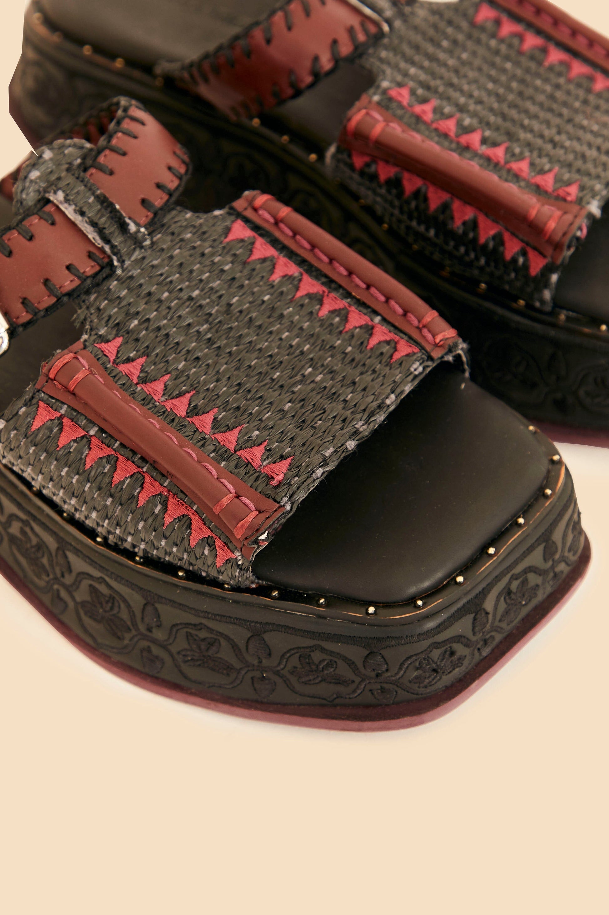 Farm Rio Black Flatform Mule
