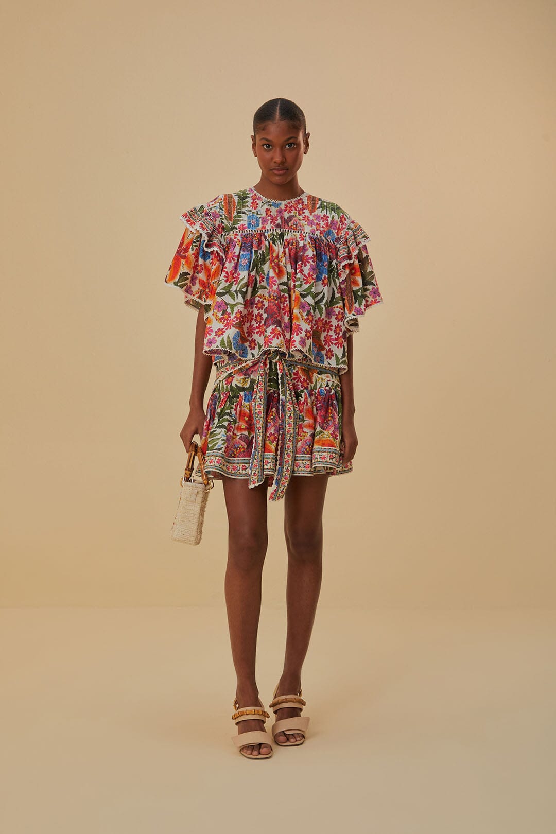 Farm Rio Off-White Tropical Yard Blouse