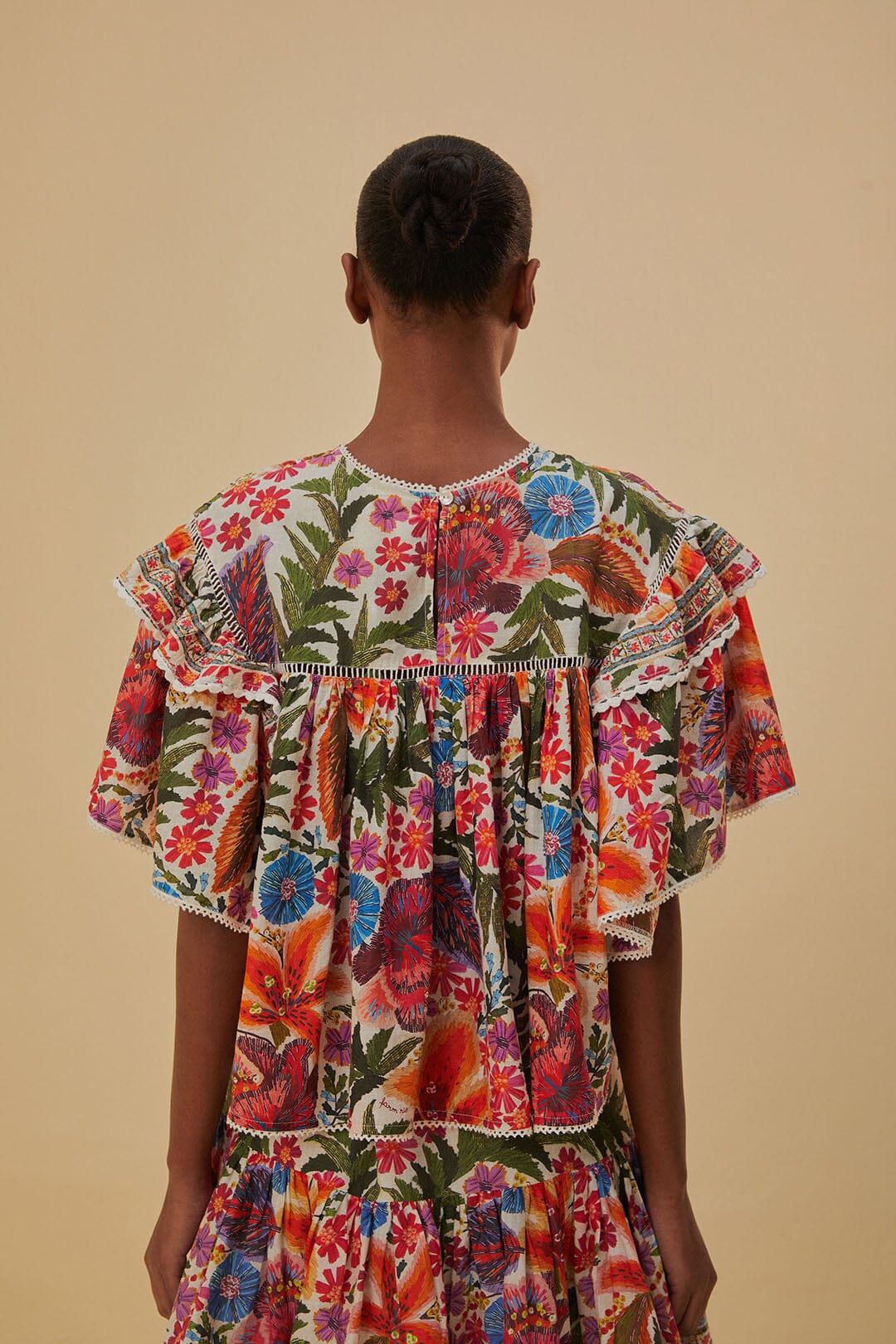 Farm Rio Off-White Tropical Yard Blouse