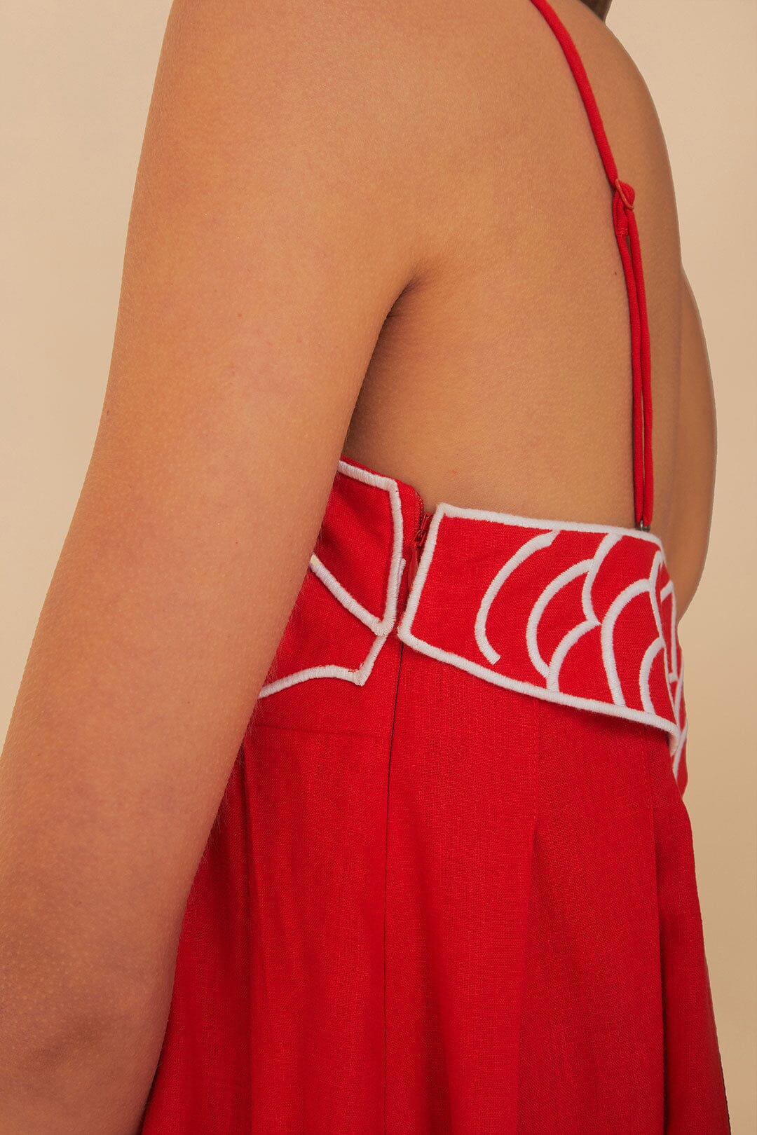  Red Fish Top Maxi Dress