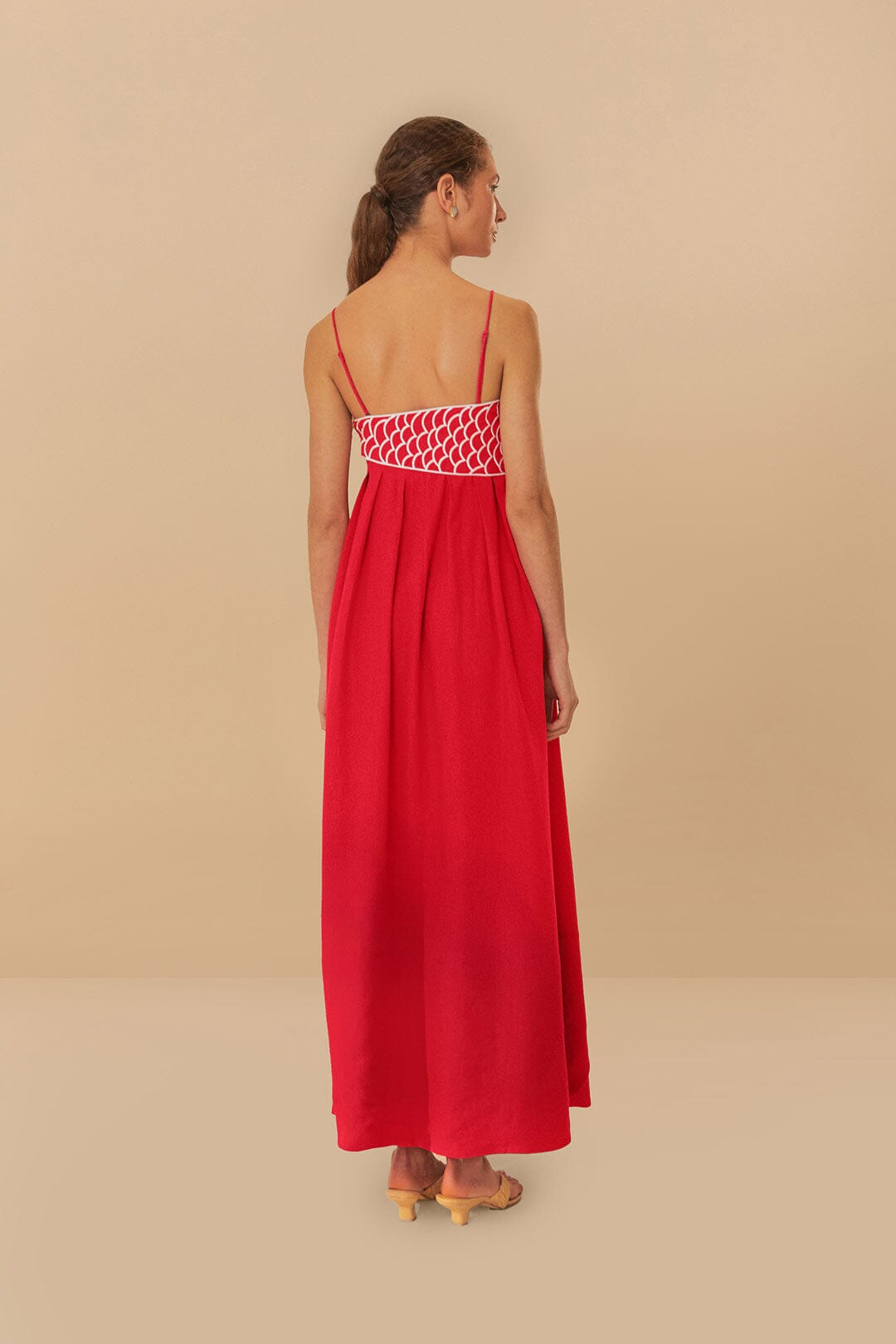  Red Fish Top Maxi Dress