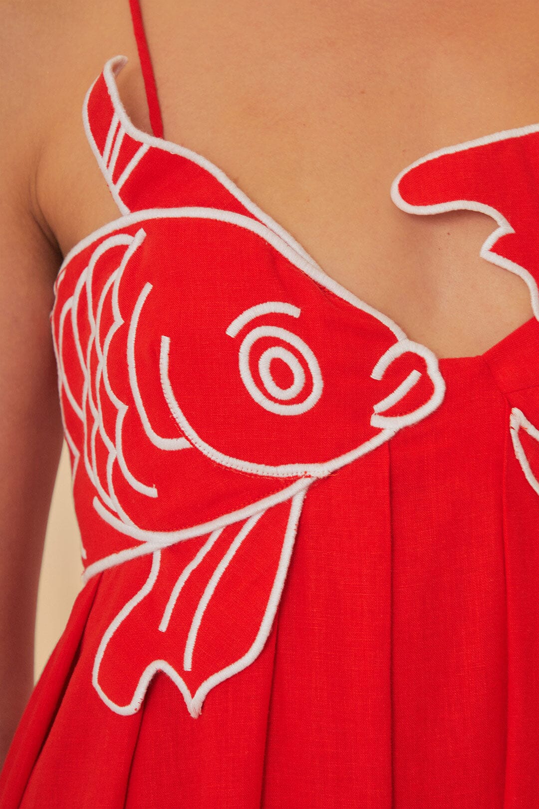  Red Fish Top Maxi Dress