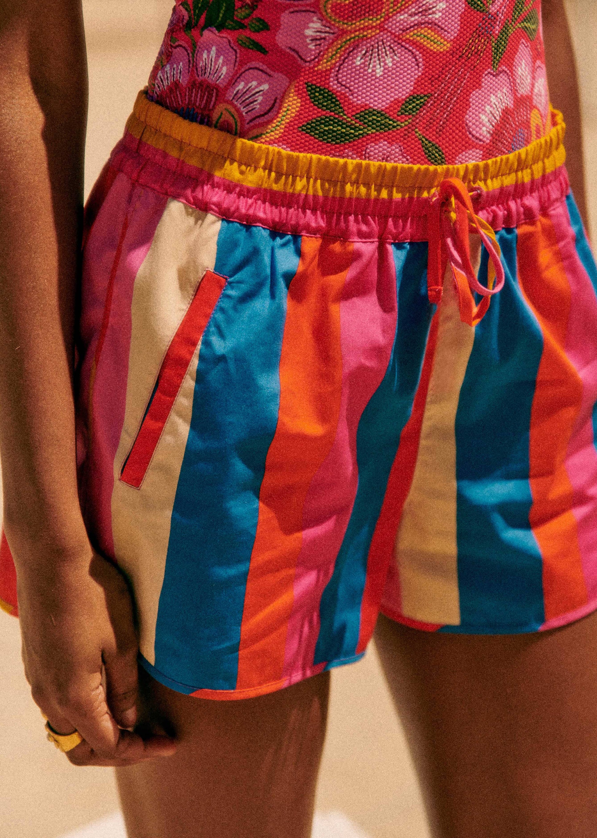 Farm Rio Carioca Stripes Multicolor Kurt Shorts