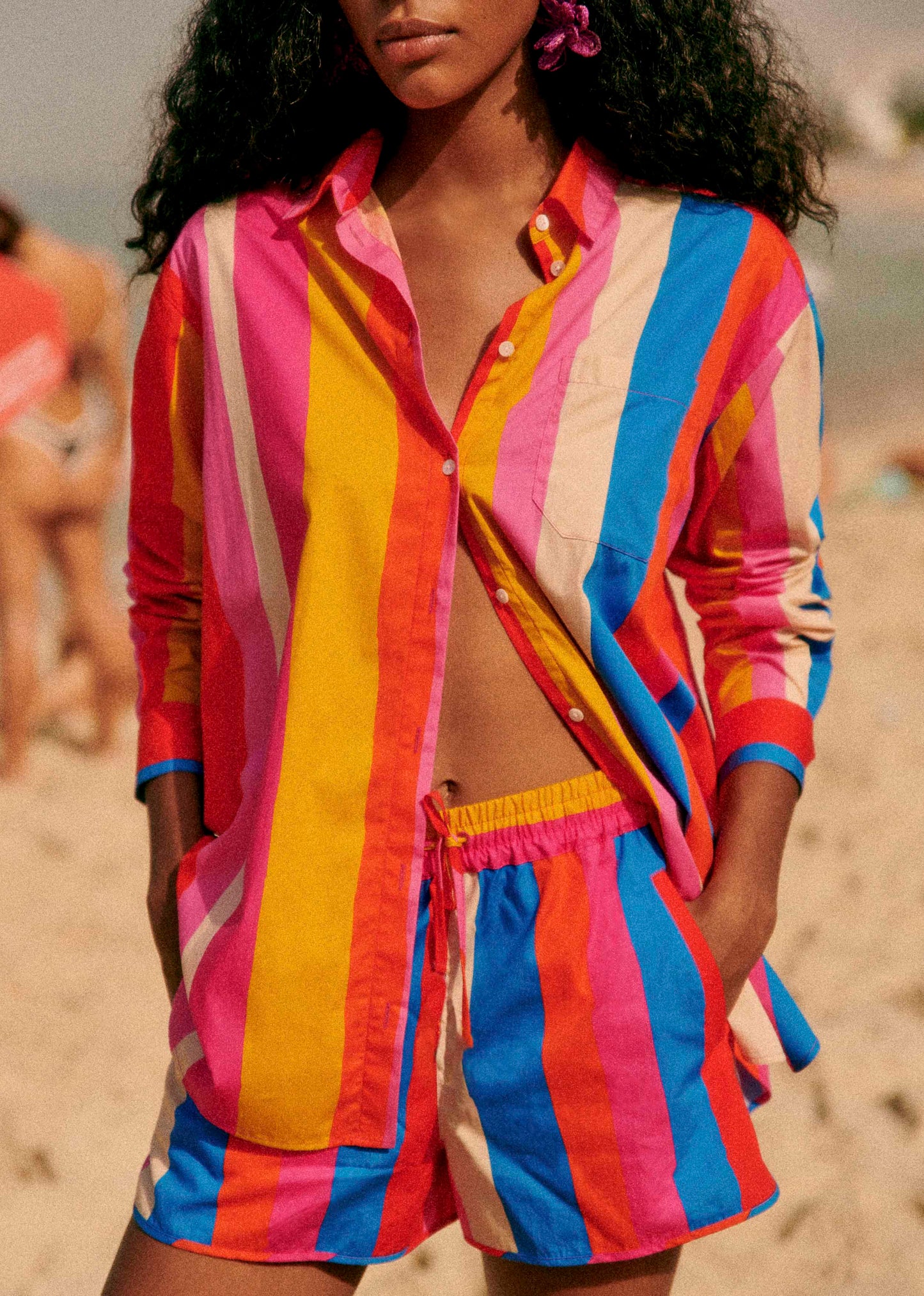 Farm Rio Carioca Stripes Multicolor Kurt Shorts