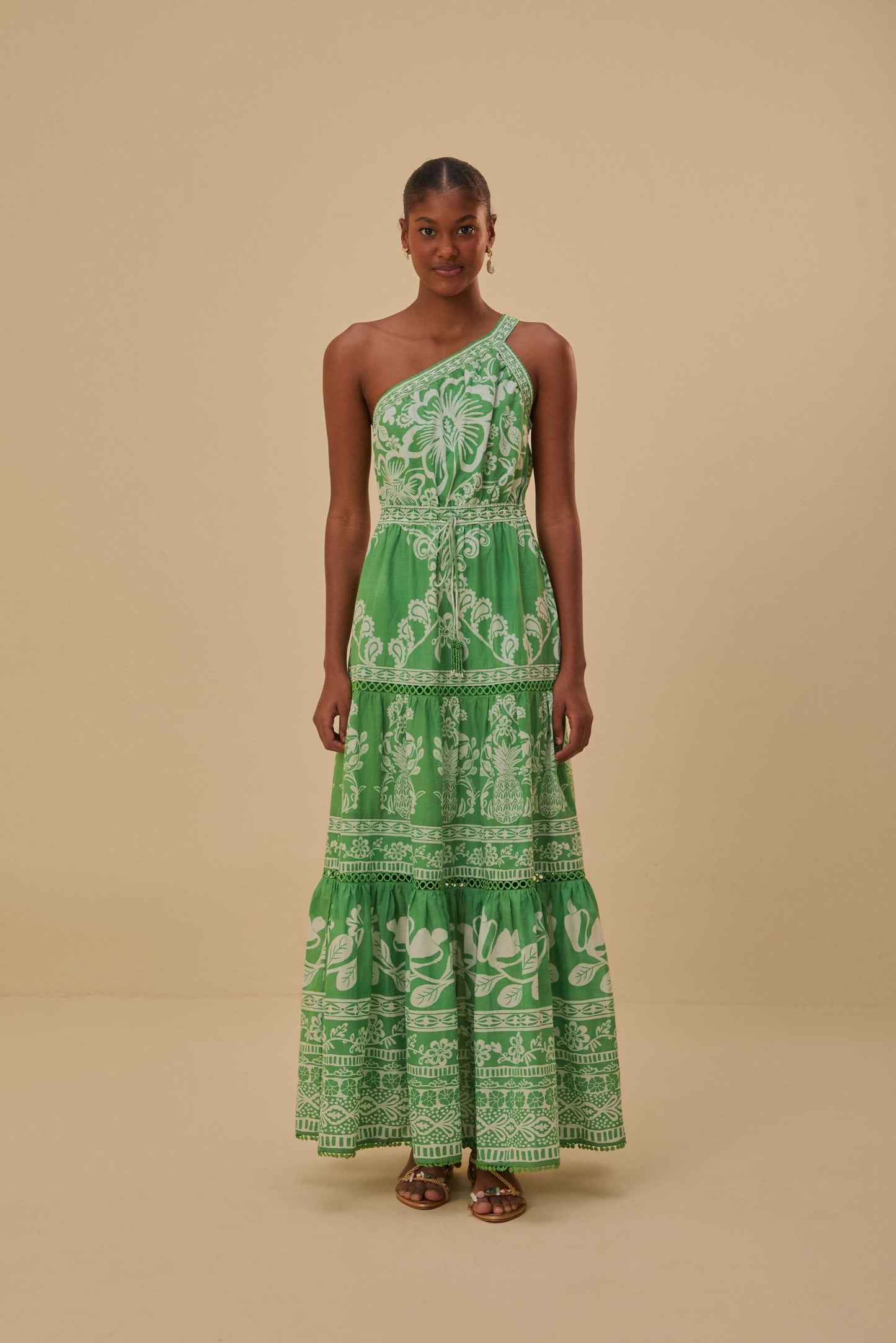  Green Sweet Garden Maxi Dress