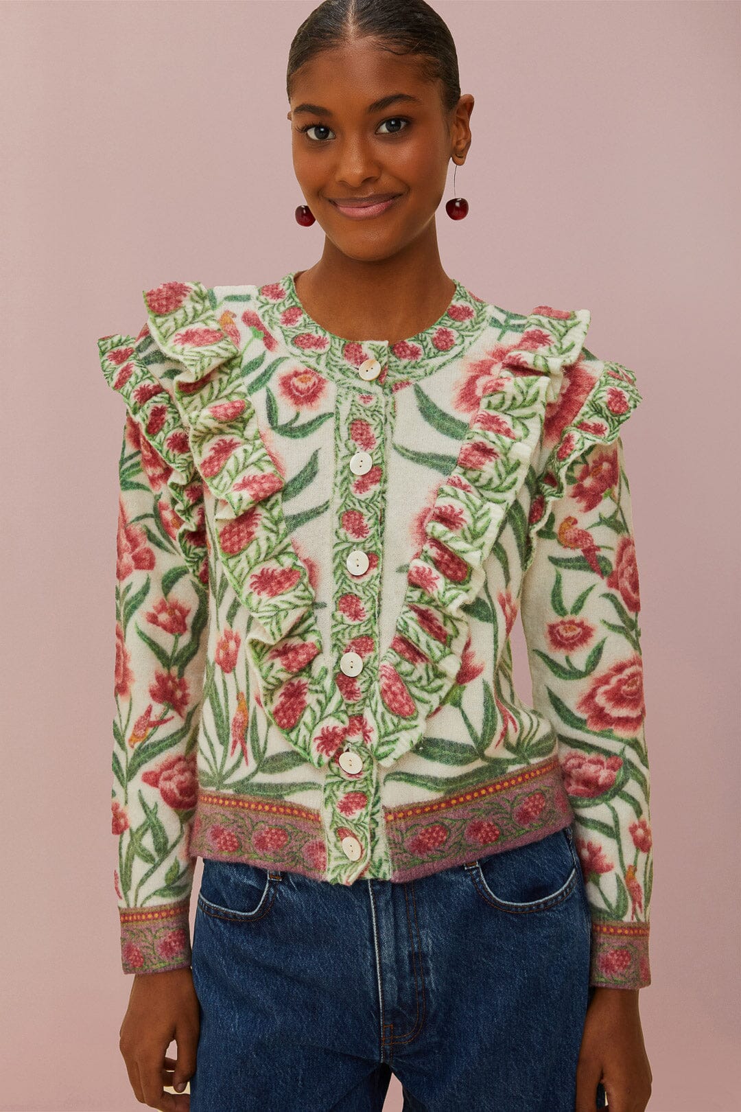  Cream Ainika Delicate Knit Cardigan