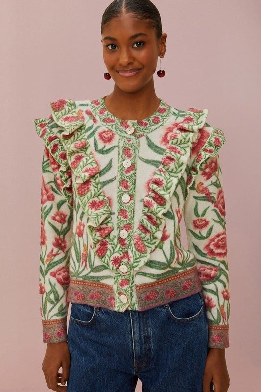  Cream Ainika Delicate Knit Cardigan