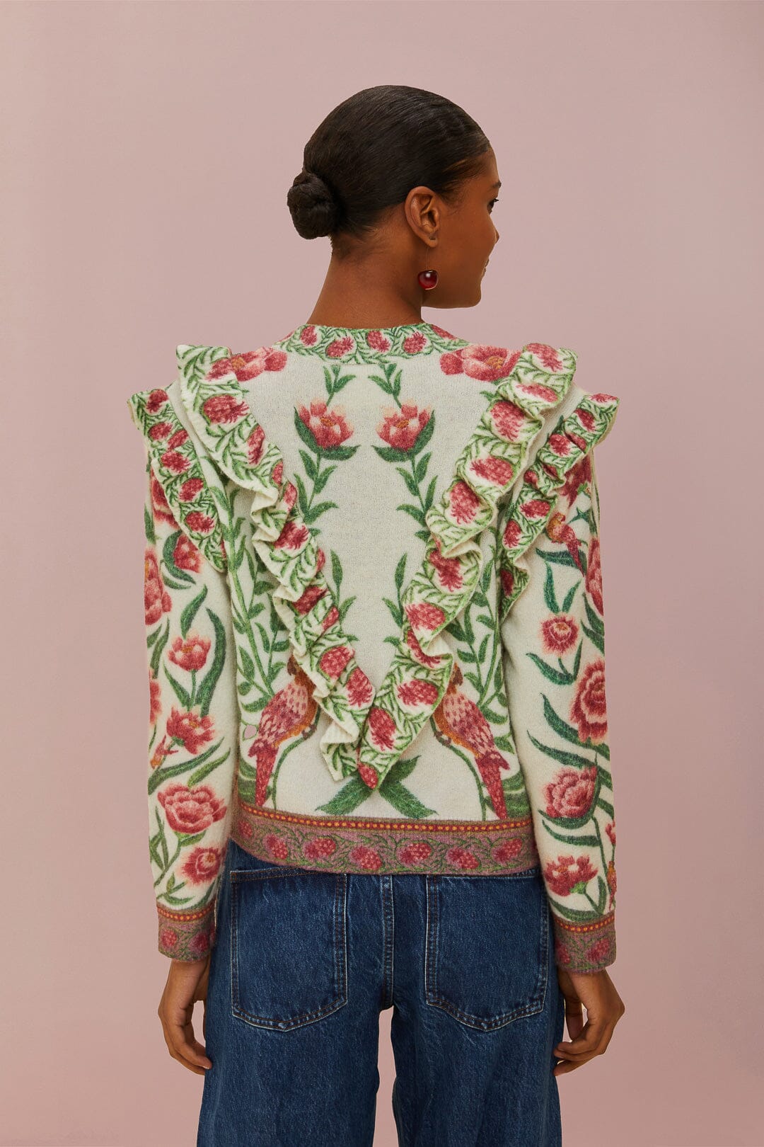  Cream Ainika Delicate Knit Cardigan