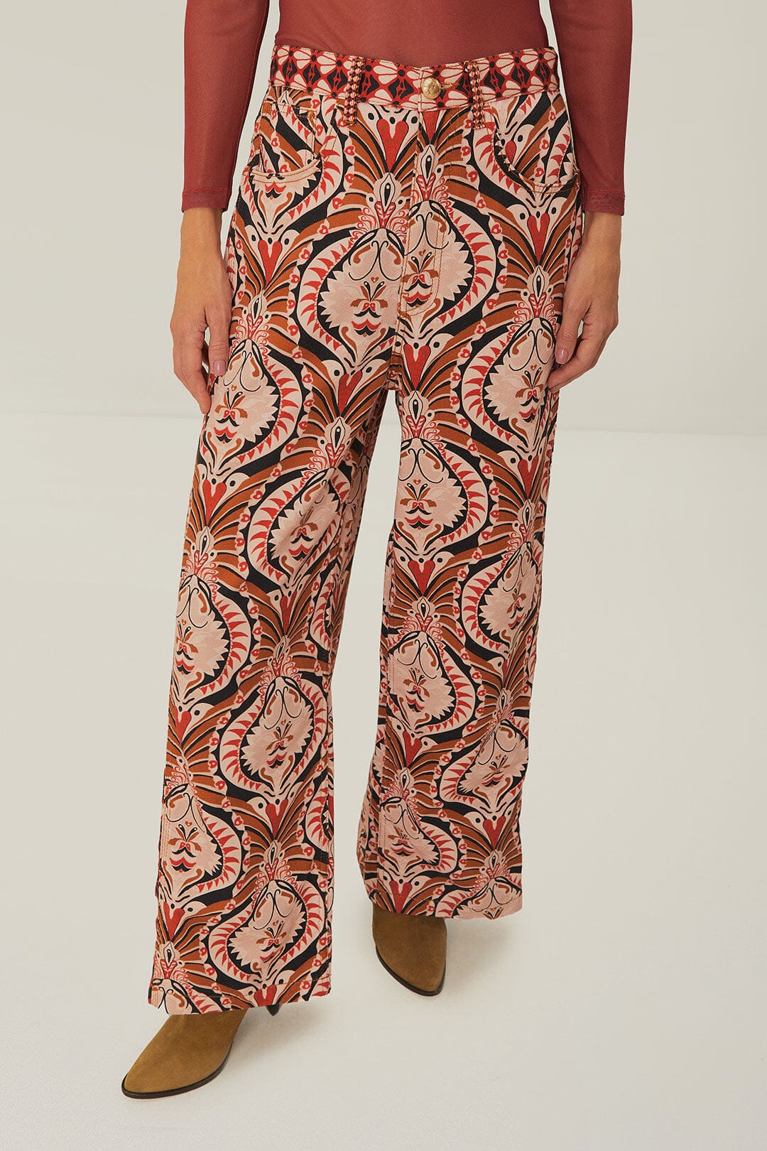  Brown Pineapple Jewelry Pants