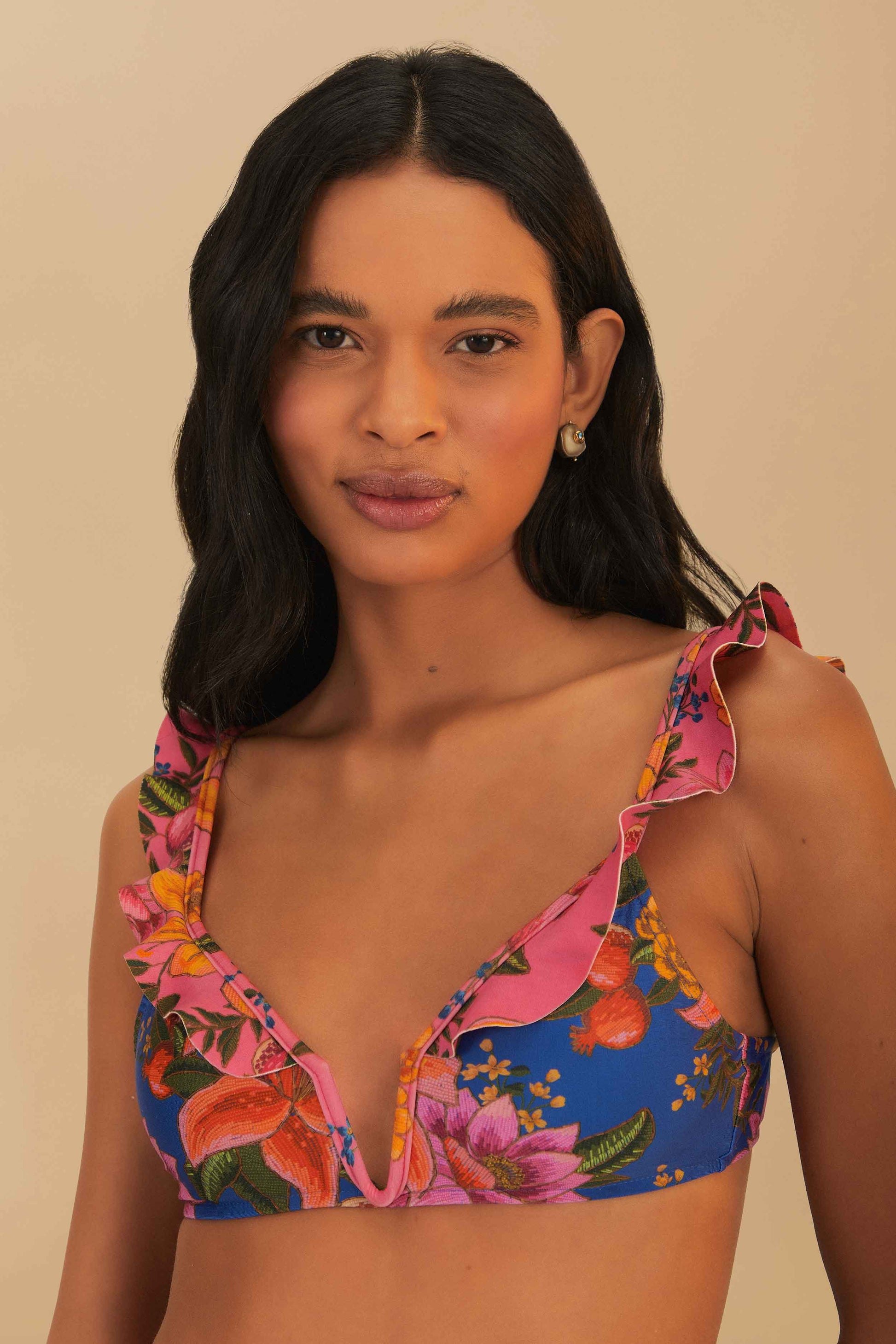  Multicolor Summer Fruit Underwire Bikini Top