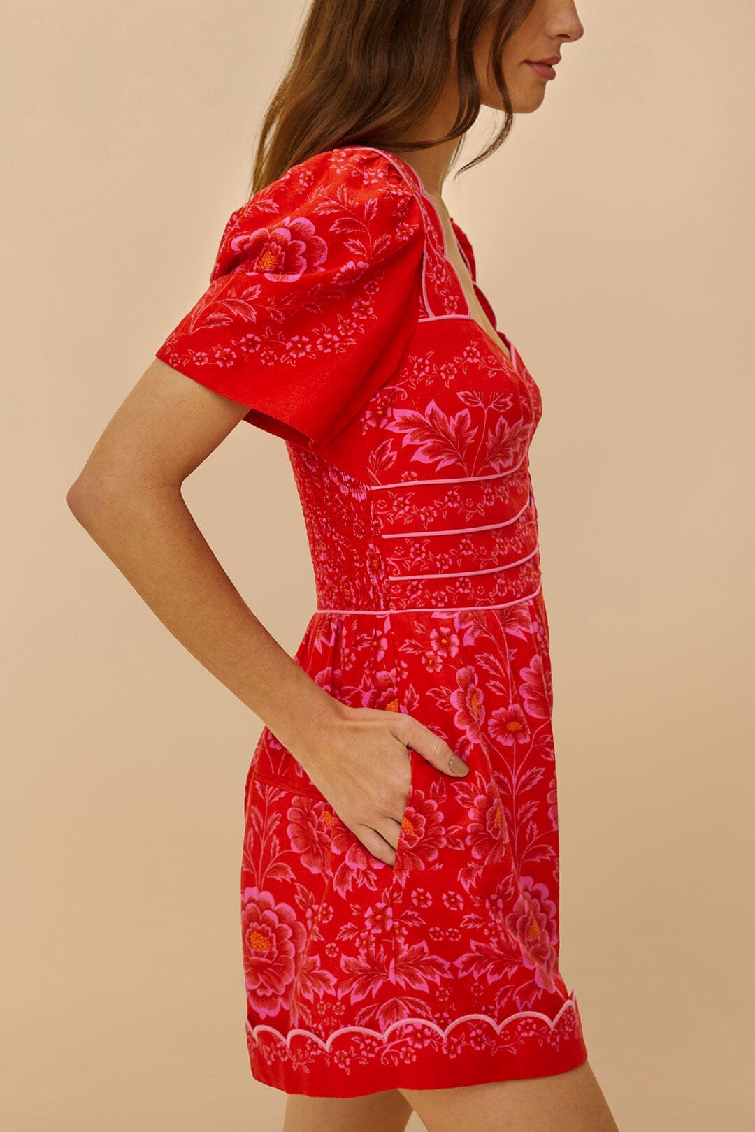  Red Olivia Cut-Out Lenzing™ Ecovero™ Euroflax™Romper