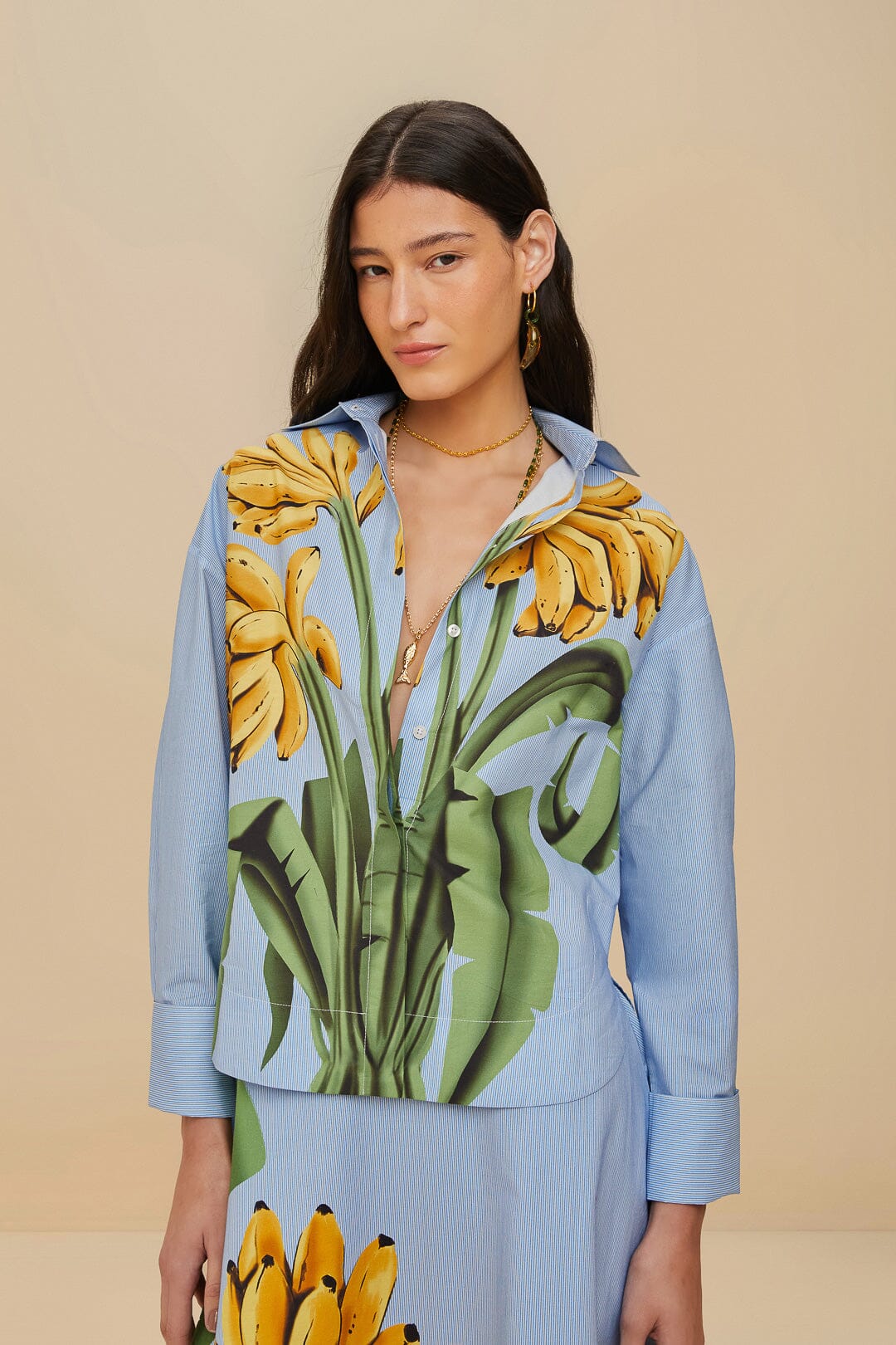  Blue Banana Cocina Striped Shirt