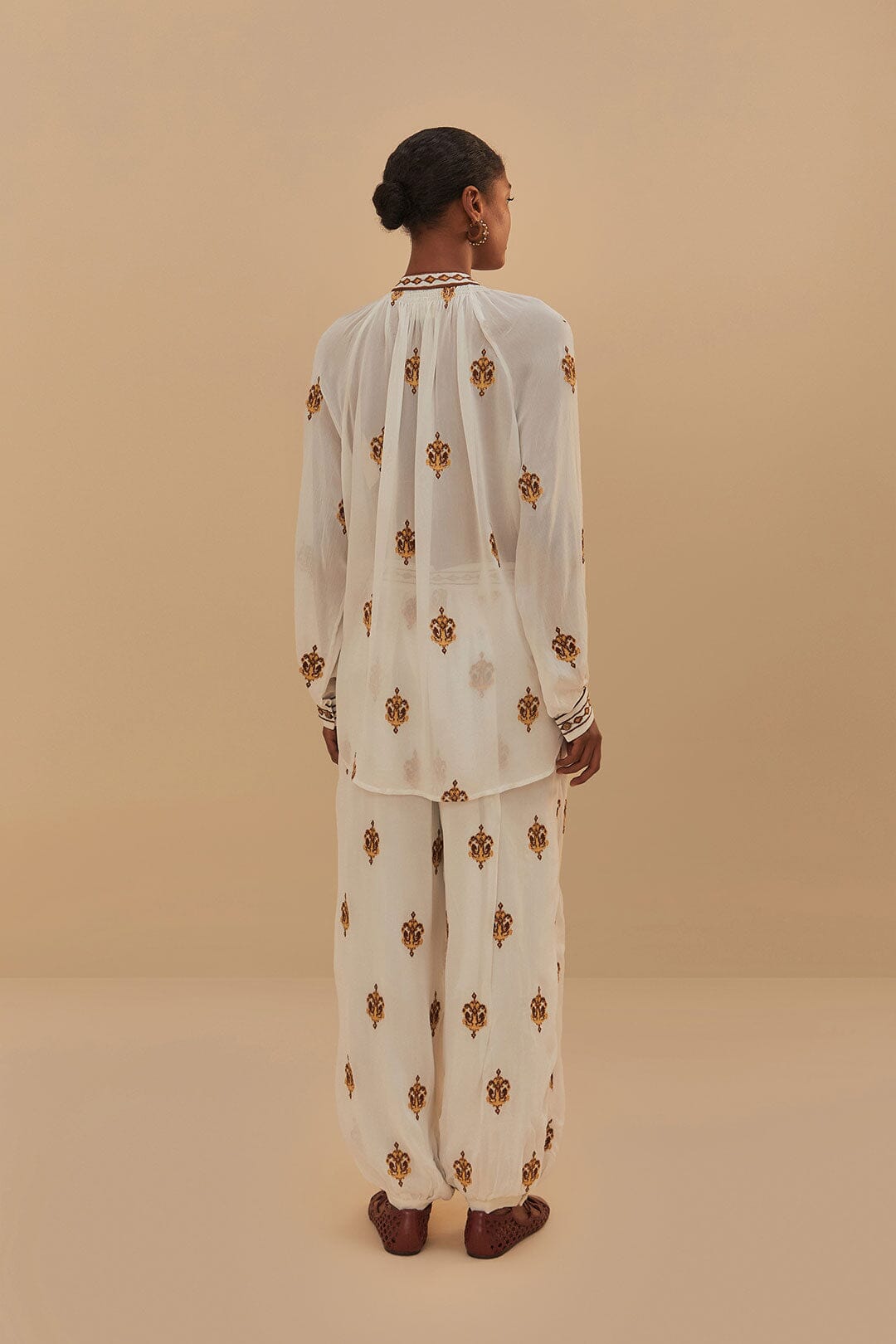  Off-White Anchor Tapestry Embroidered Pants