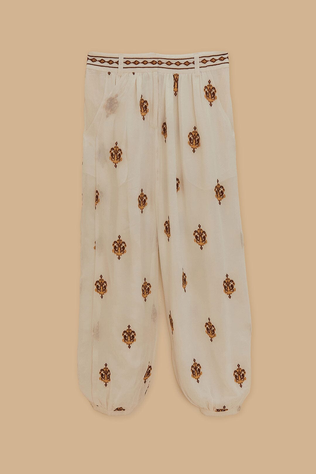  Off-White Anchor Tapestry Embroidered Pants