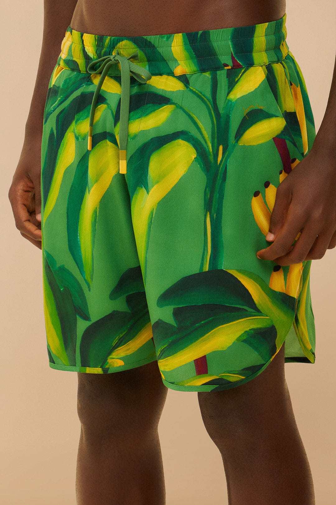  Green Banana Aquarela LENZING™ ECOVERO™ Viscose Shorts